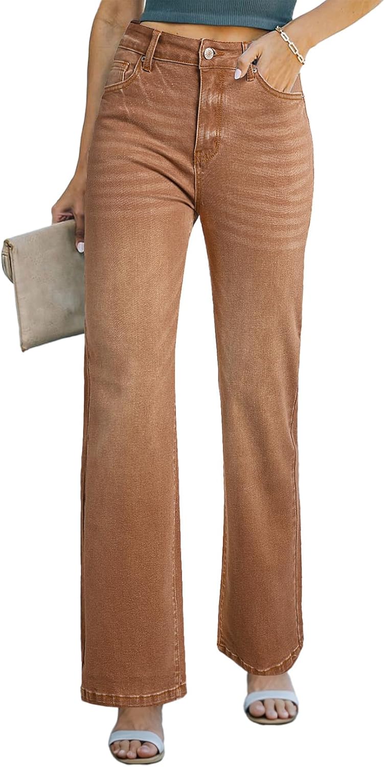 Sidefeel Women's Wide Leg Jeans Pants