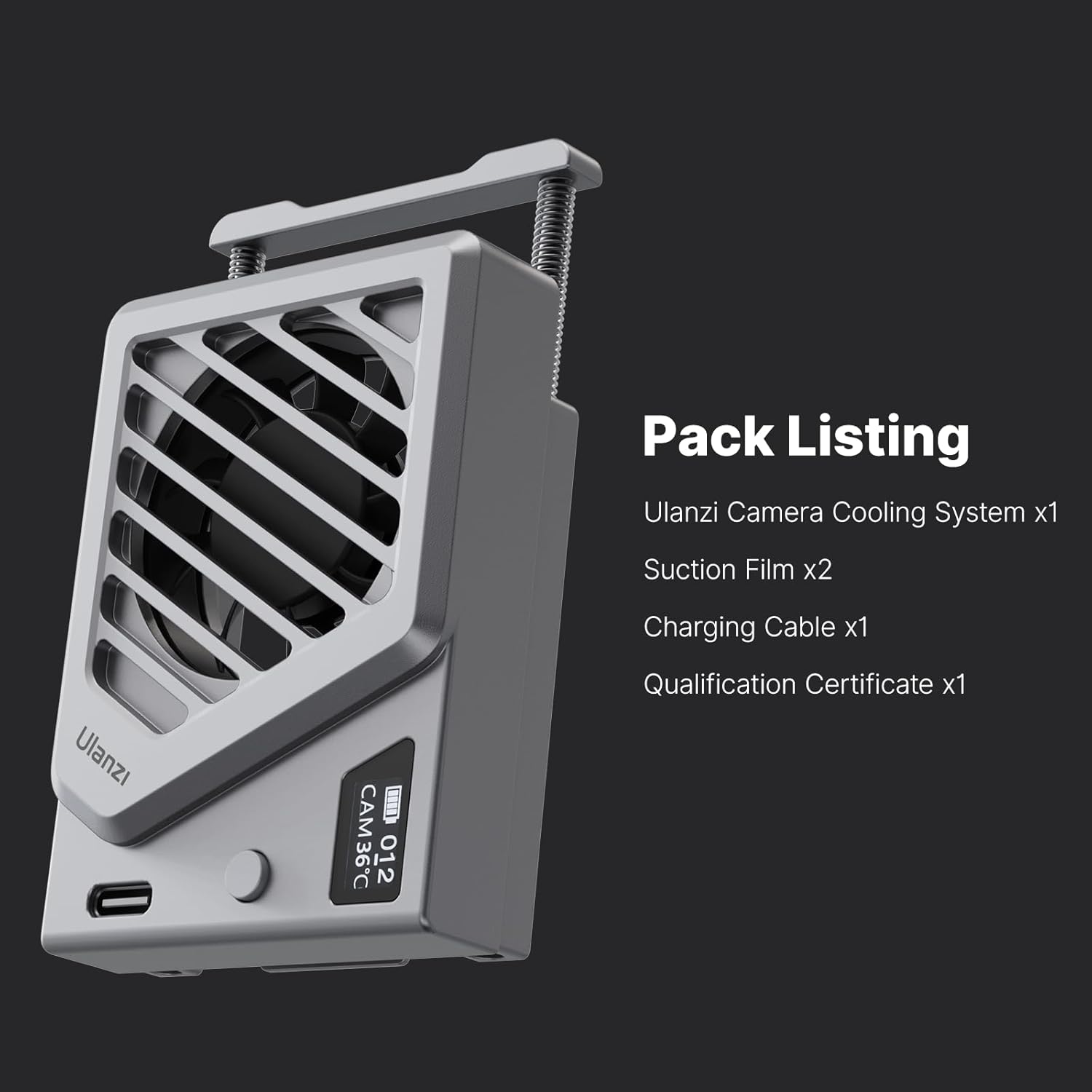 ULANZI Camera Cooling Fan with Type-C Charging Port