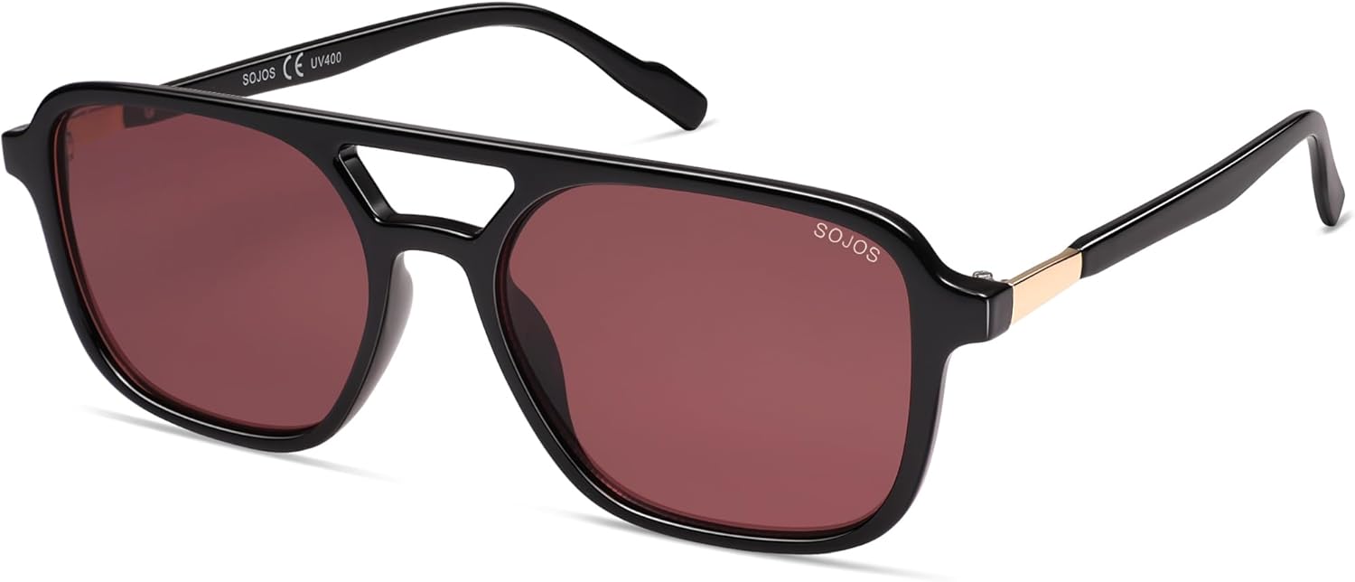 SOJOS Retro Aviator Sunglasses