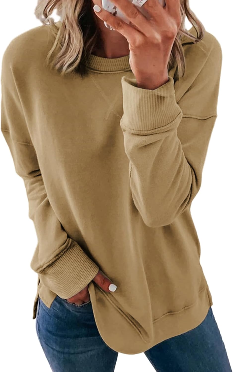 Casual Soft Long Sleeve Sweatshirt Women