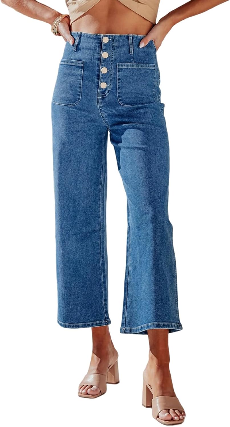 Sidefeel Women's Wide Leg Jeans