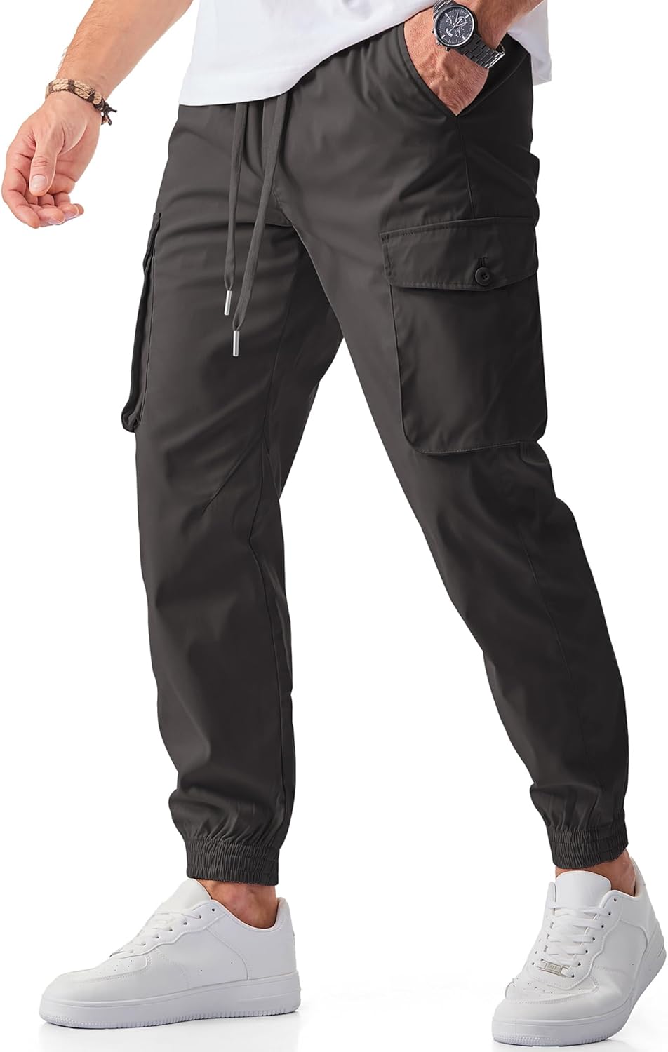 JMIERR Men's Casual Cargo Joggers Pants