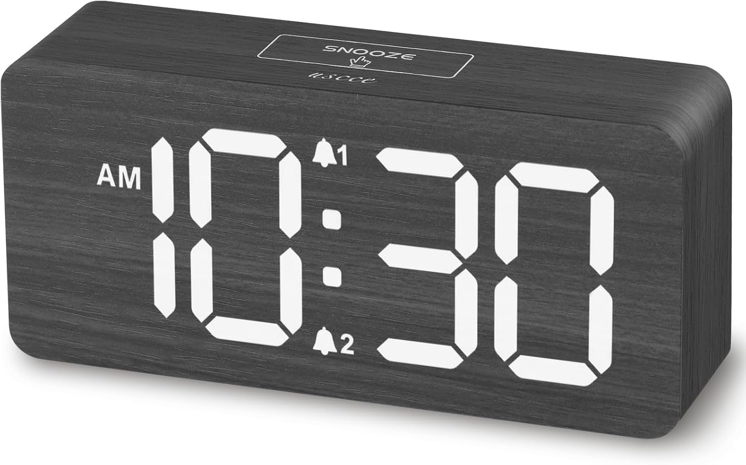 Uscce Wooden Digital Alarm Clocks for Bedrooms