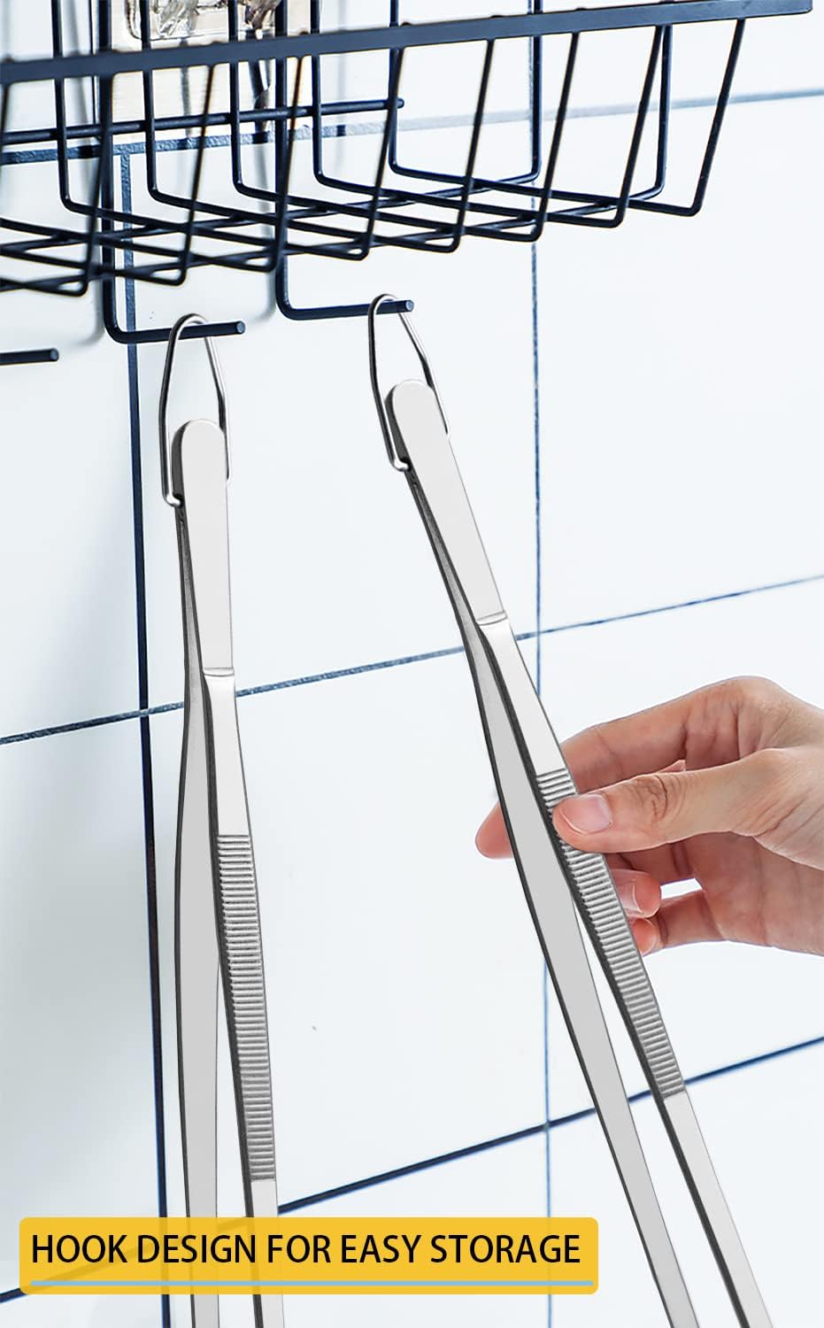 JETKONG Kitchen Tweezers Fine Tweezer Tongs