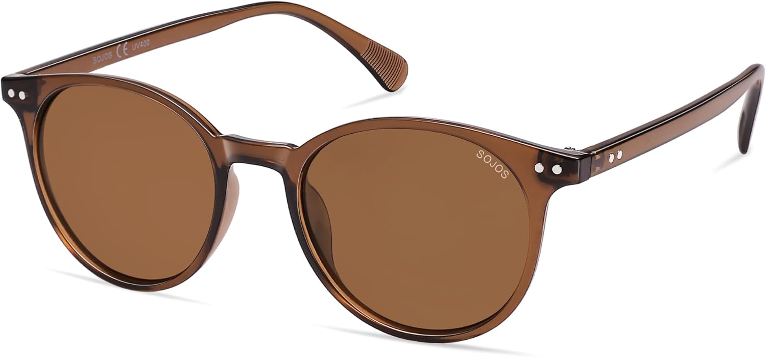 SOJOS Small Round Polarized Sunglasses
