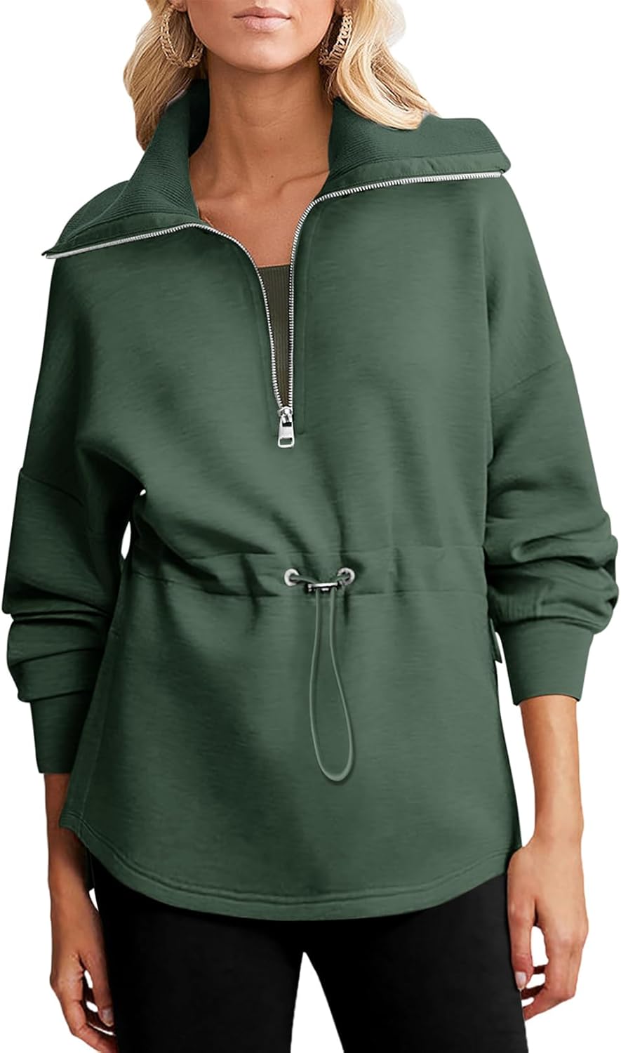 Dokotoo Womens Sweatshirt Oversized Half Zip