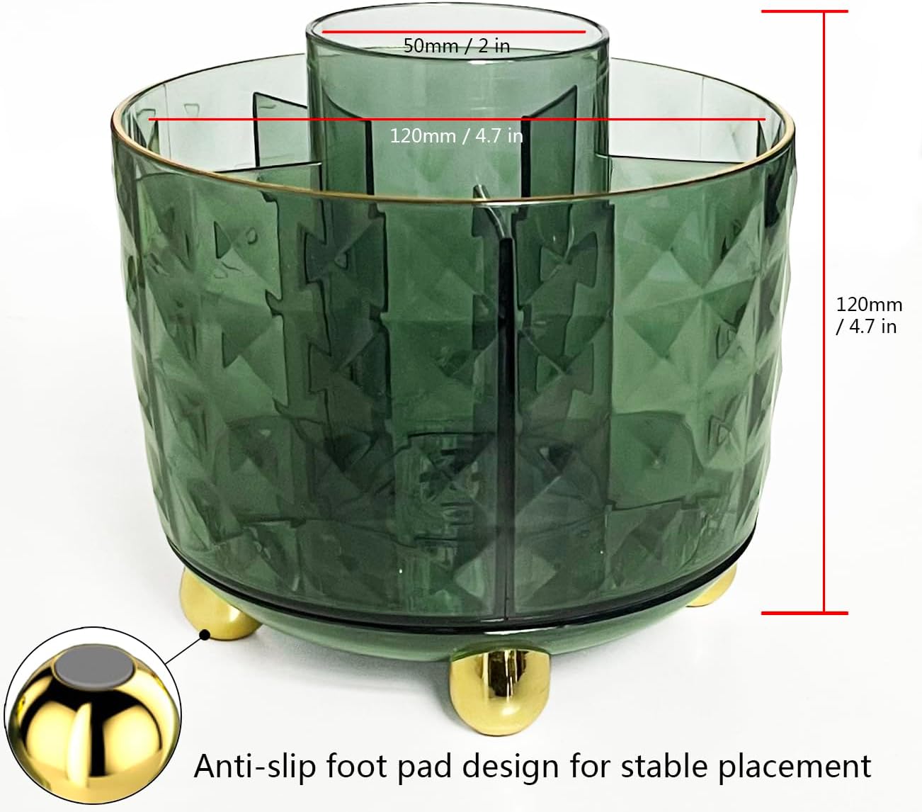 Dark Green Pen Pencil Holder for Desk