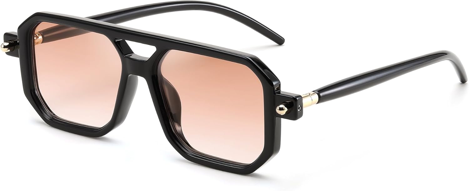 Vintage Flat Aviator Sunglasses for Women Men