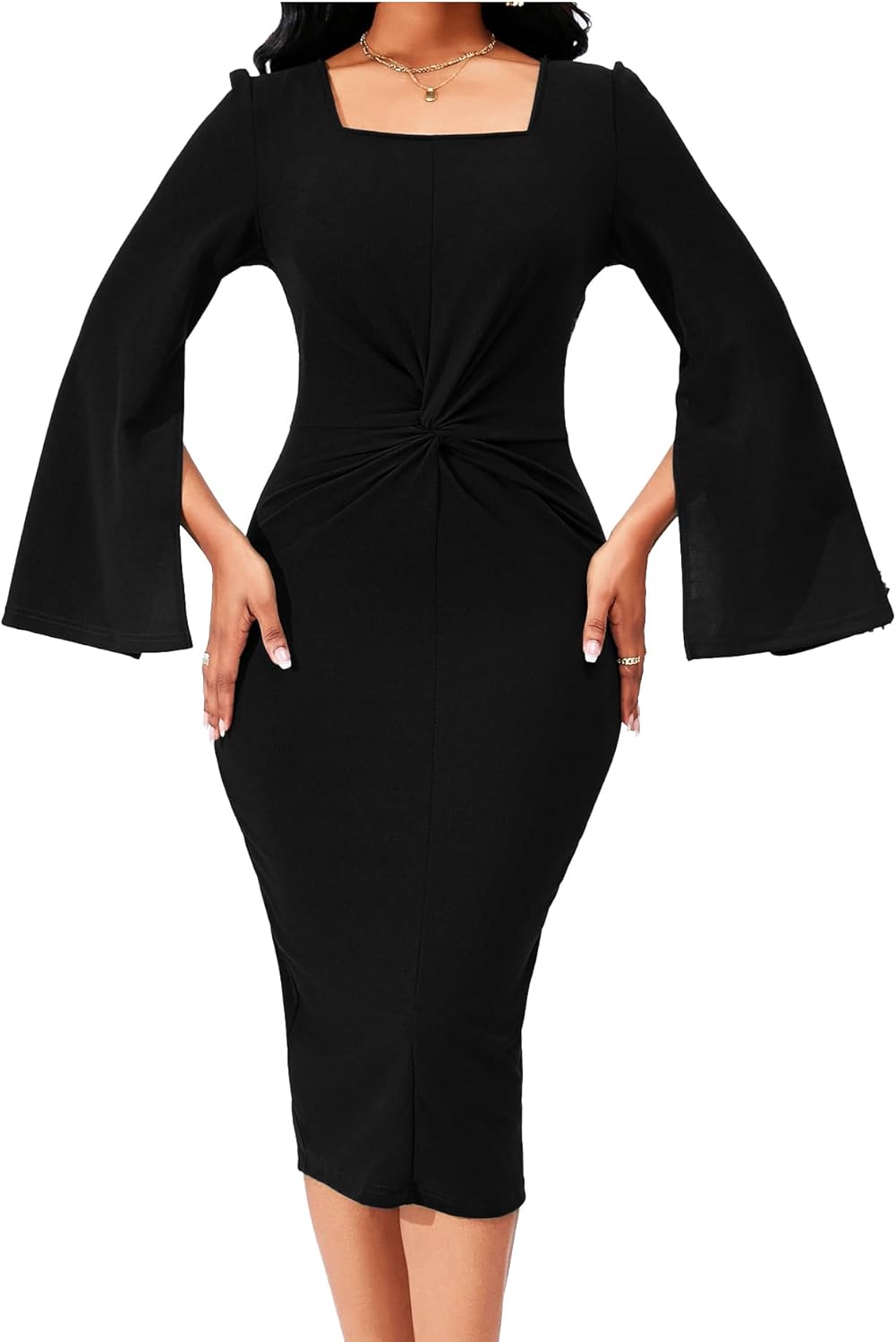 Women’s Ruffle Sleeve Business Dress