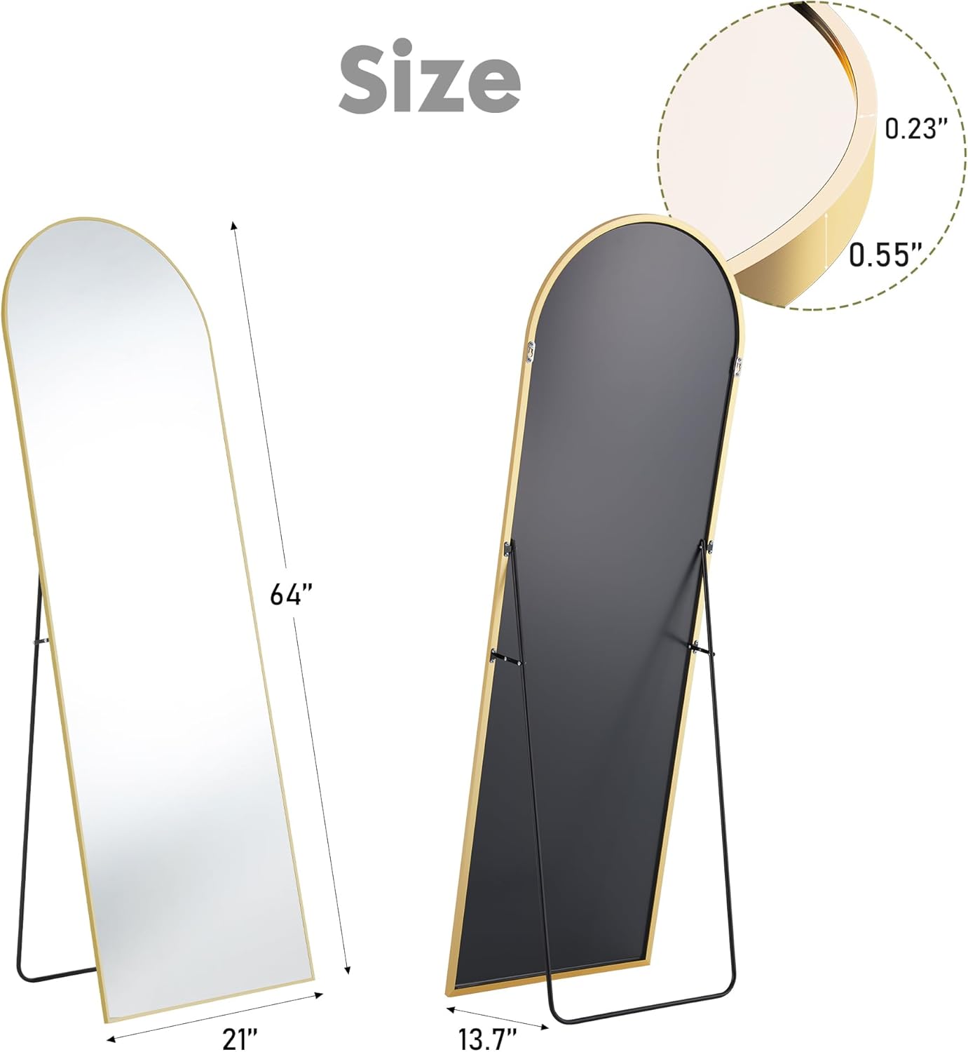 Sweetcrispy Arched Full Body Mirror