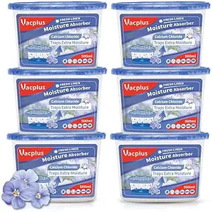 Vacplus 6-Pack Moisture Absorbers for Bathroom