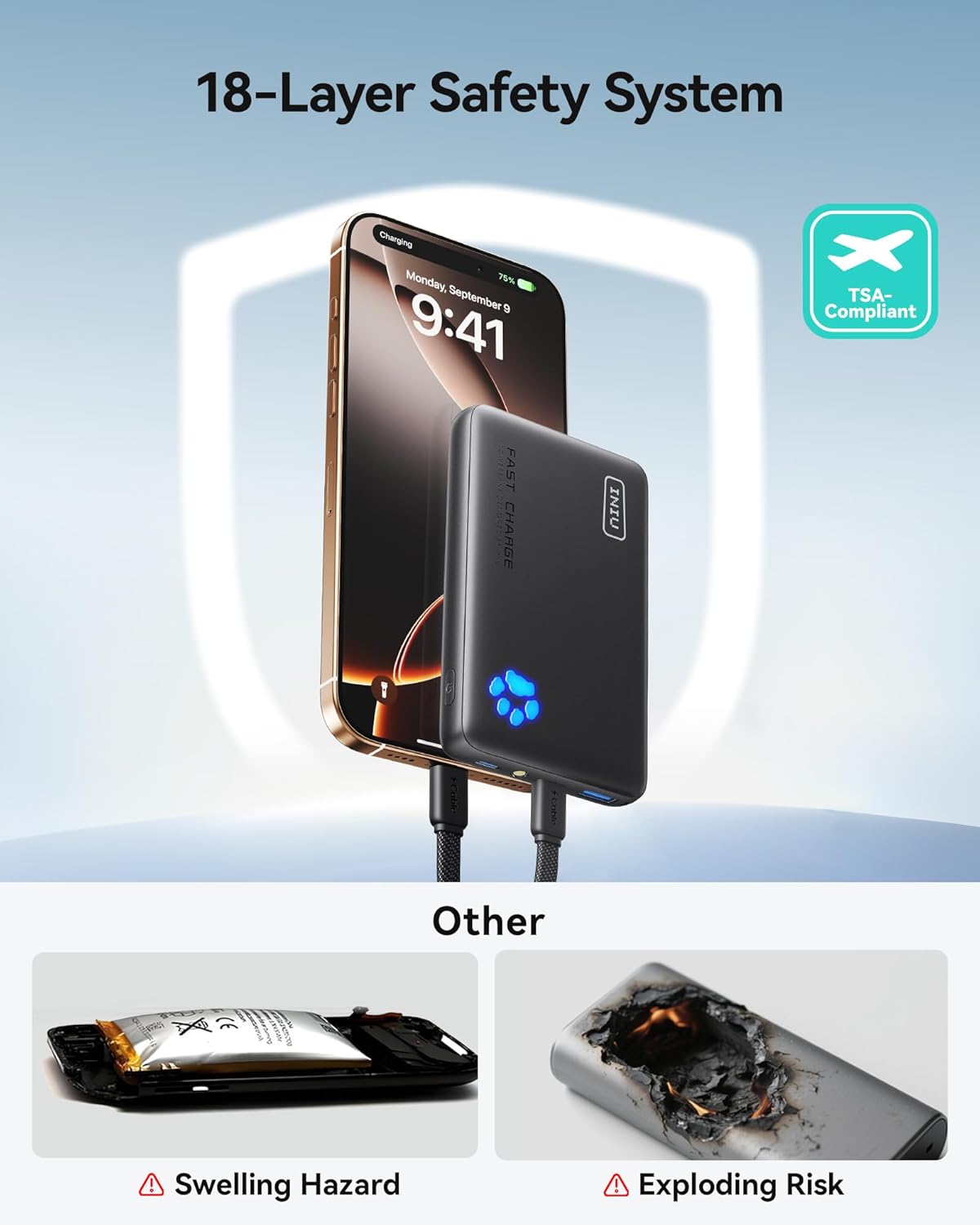INIU 10000mAh Portable Charger Power Bank