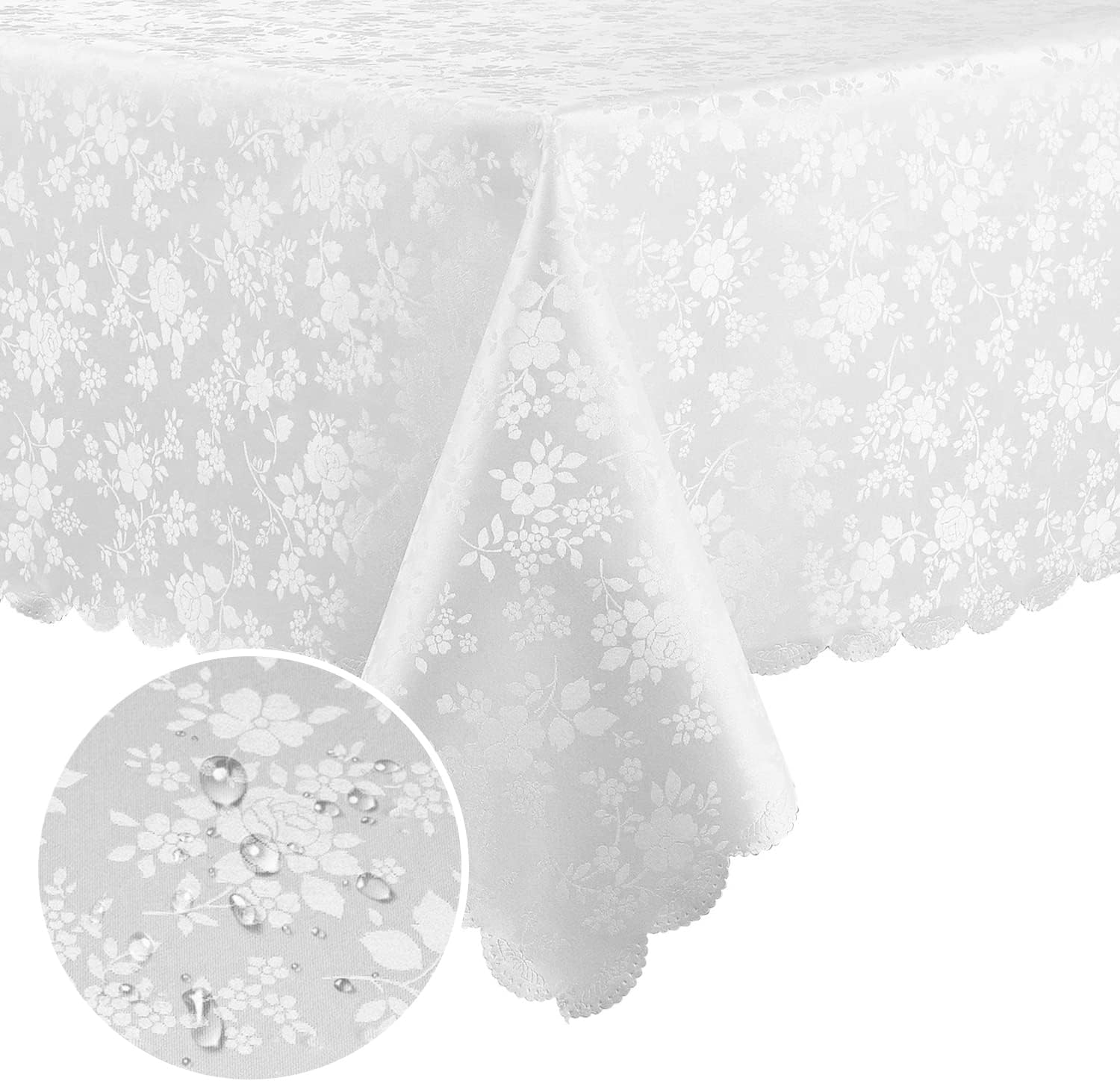 Smiry Rectangle Table Cloth Waterproof Heavy Duty