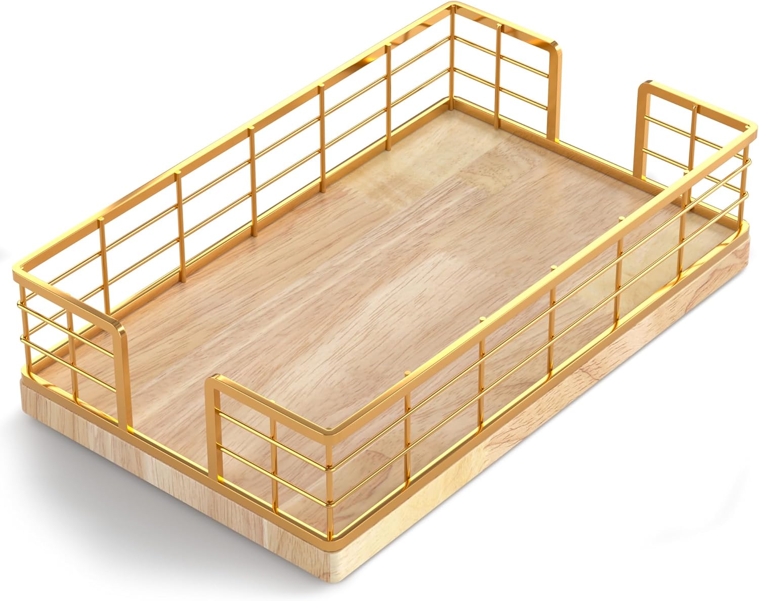 Wican Napkin Holder for Table Bamboo Iron Standing