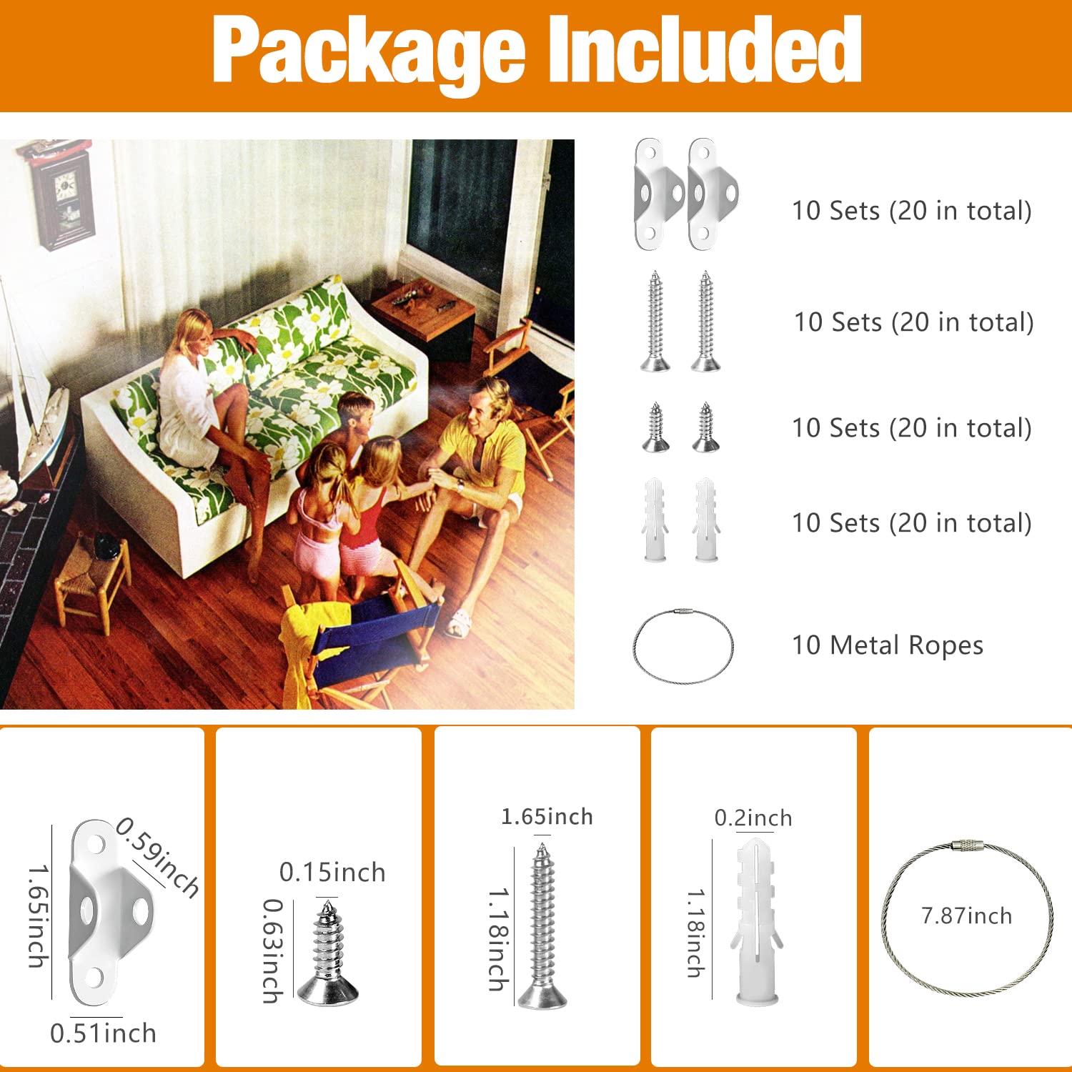 Furniture Anchors (10 Packs) Anti Tip Furniture Anchors