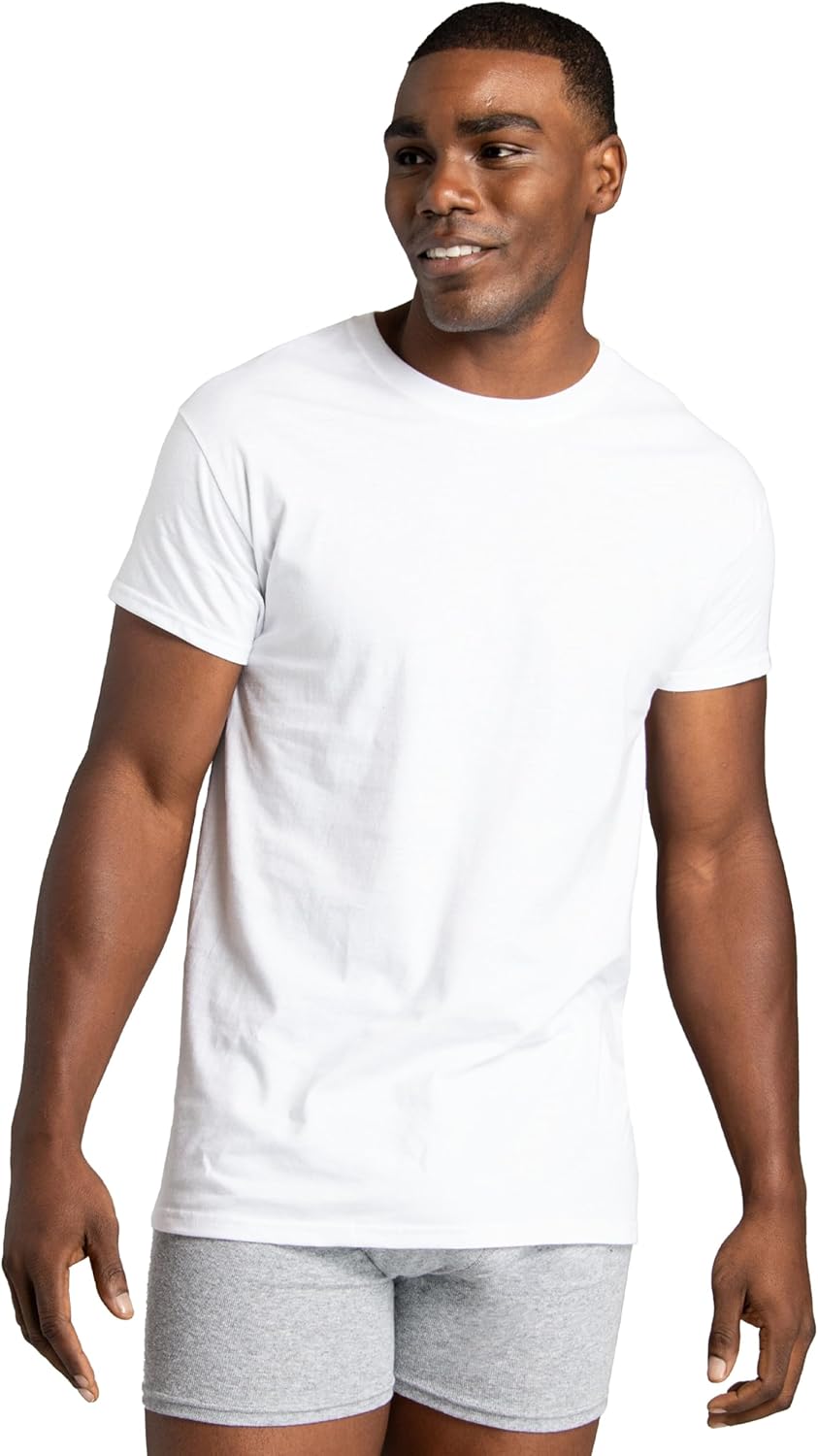 Men’s Crew Neck Undershirts Wicking T-Shirts