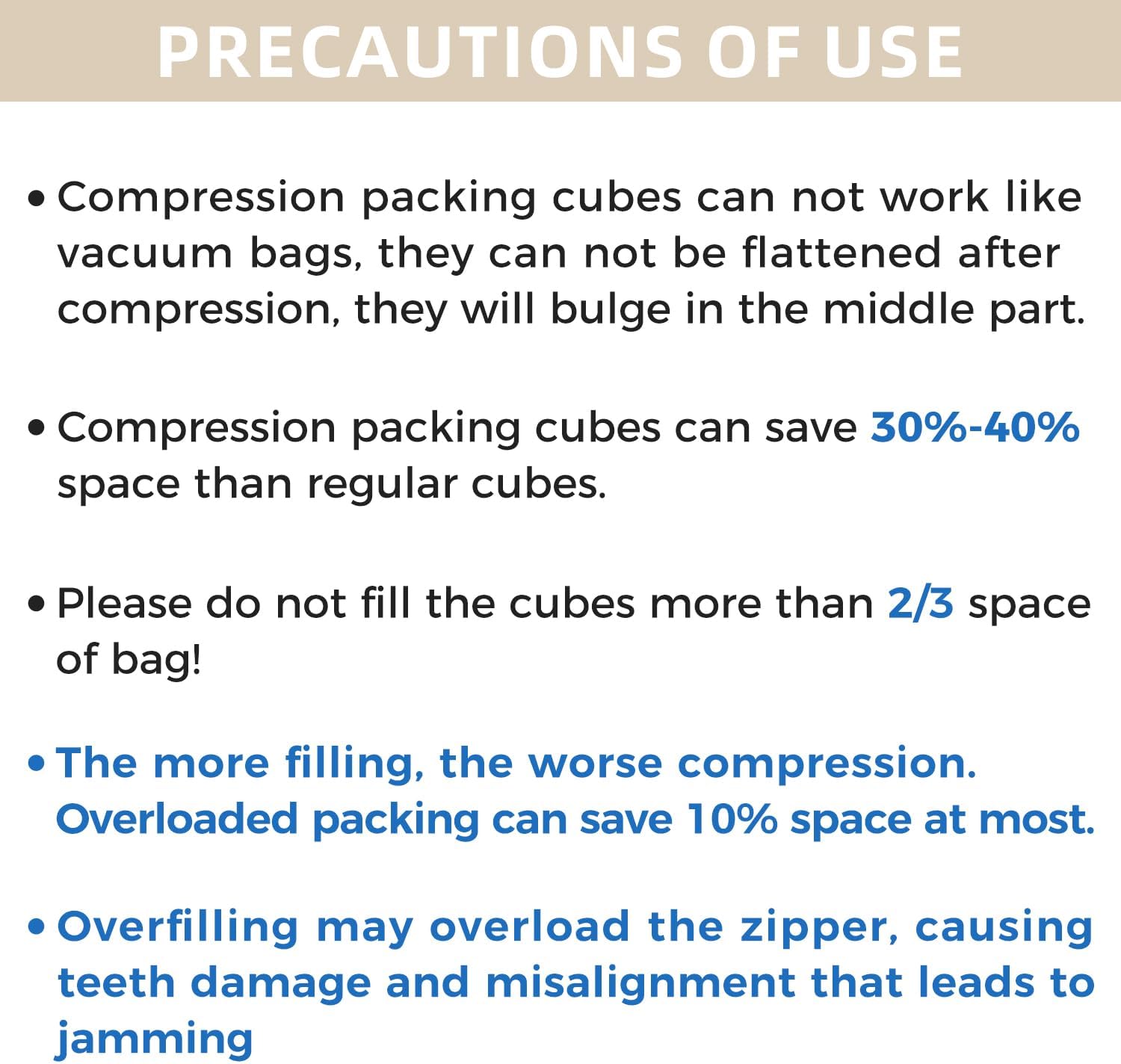 BAGAIL Compression Packing Cubes Travel Organizers