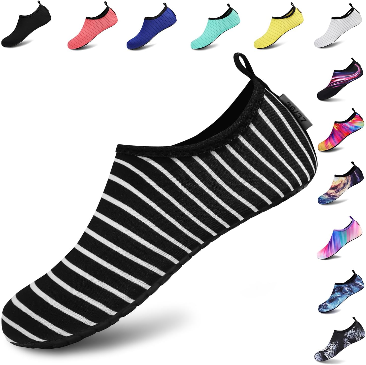 VIFUUR Water Shoes – Barefoot Quick-Dry Aqua Socks
