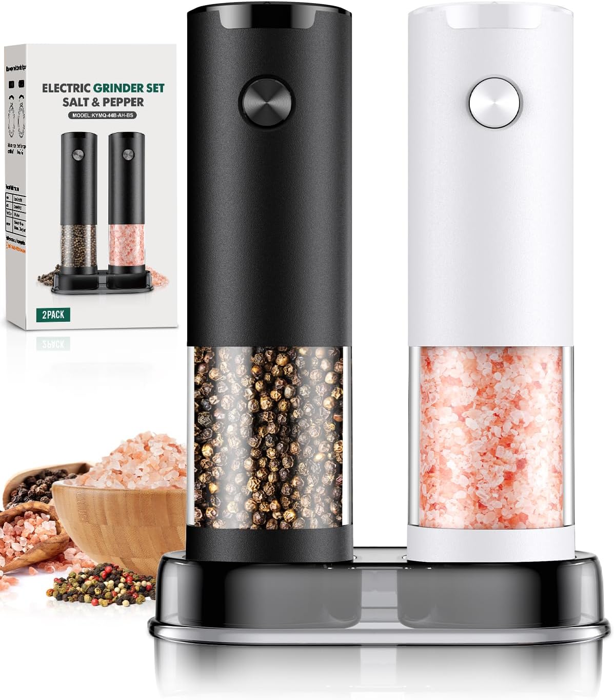 Electric Salt and Pepper Grinder Set