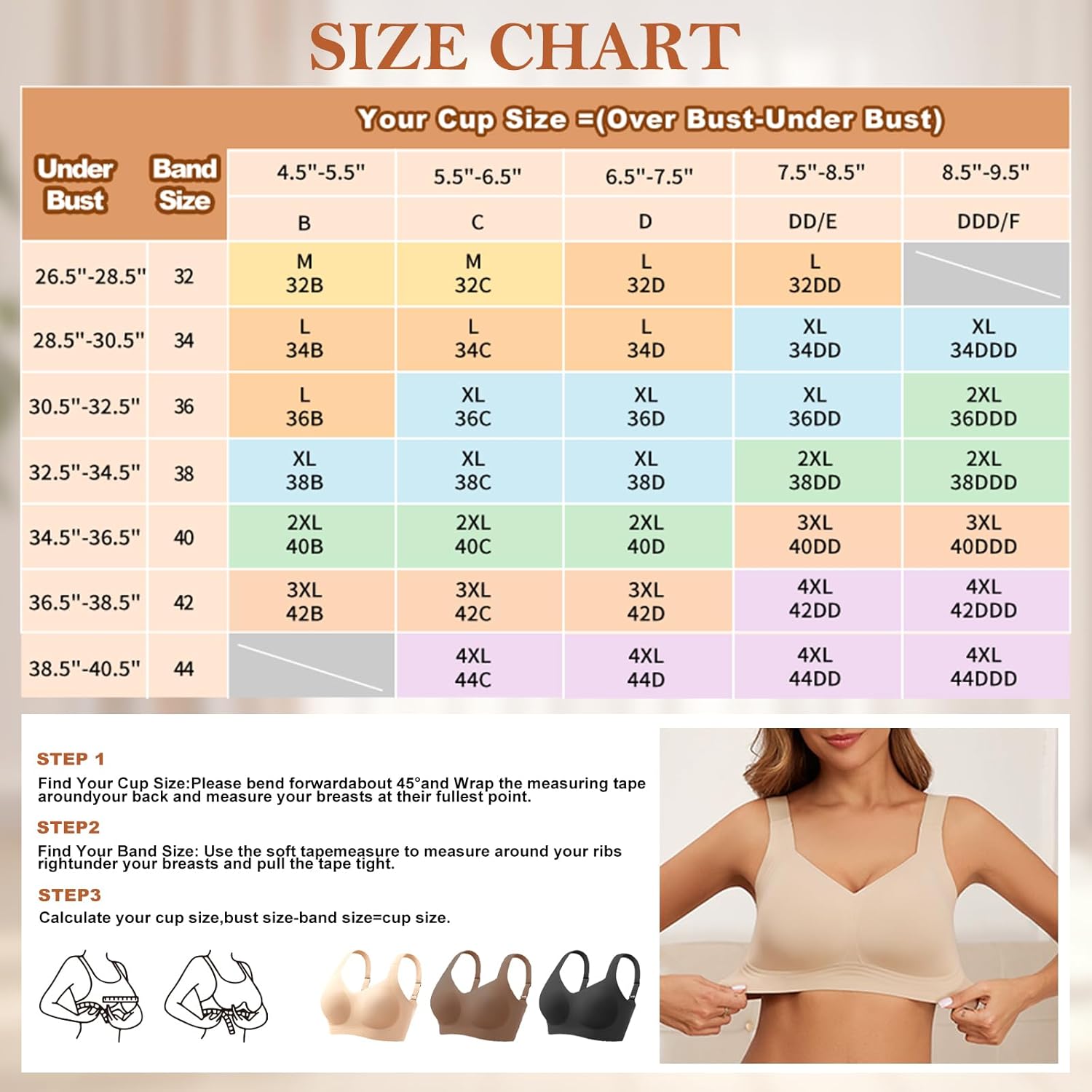 PoseFree Women's Seamless Wireless Bra