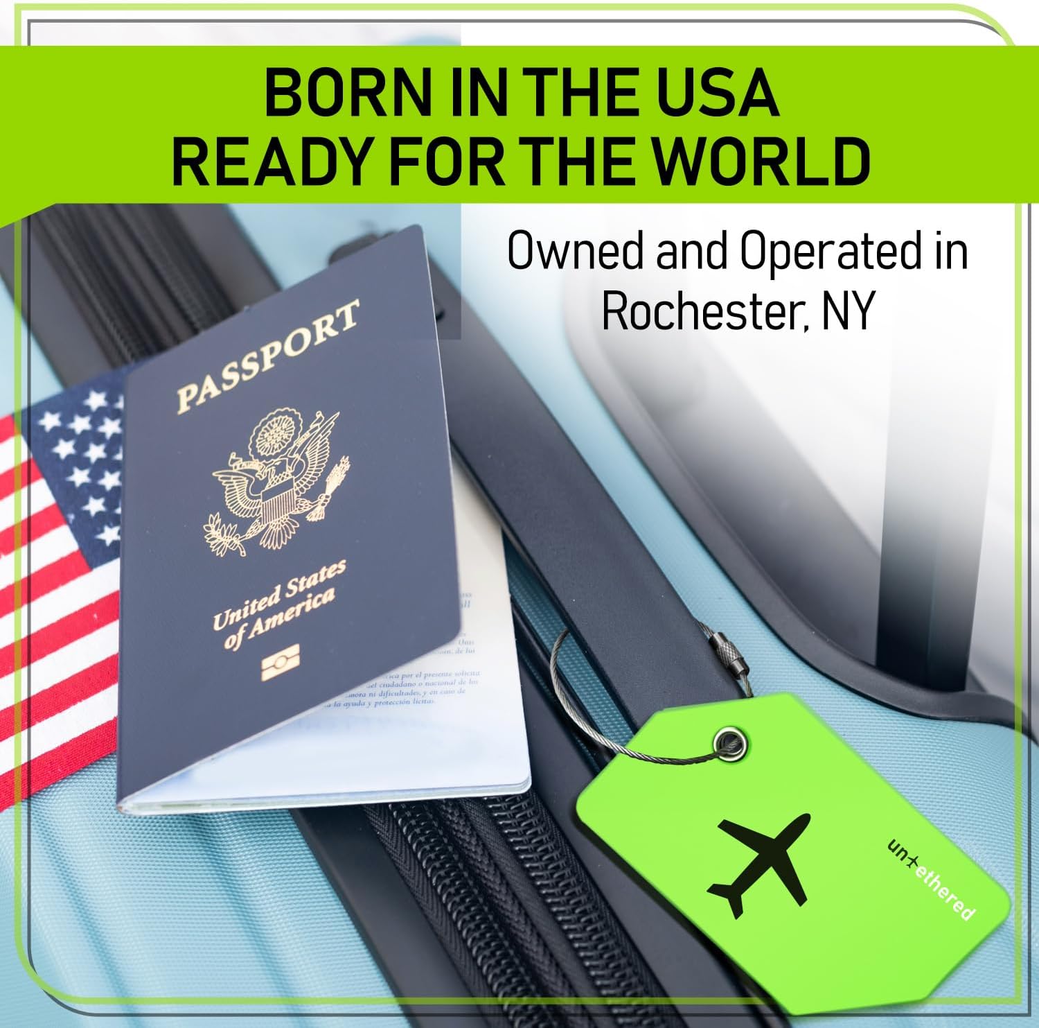 Untethered Durable Luggage Tags for Suitcases