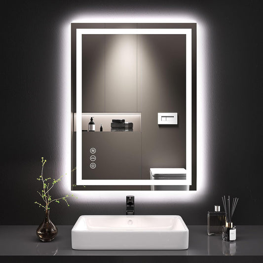 LOAAO 24X32 LED Bathroom Mirror with Lights