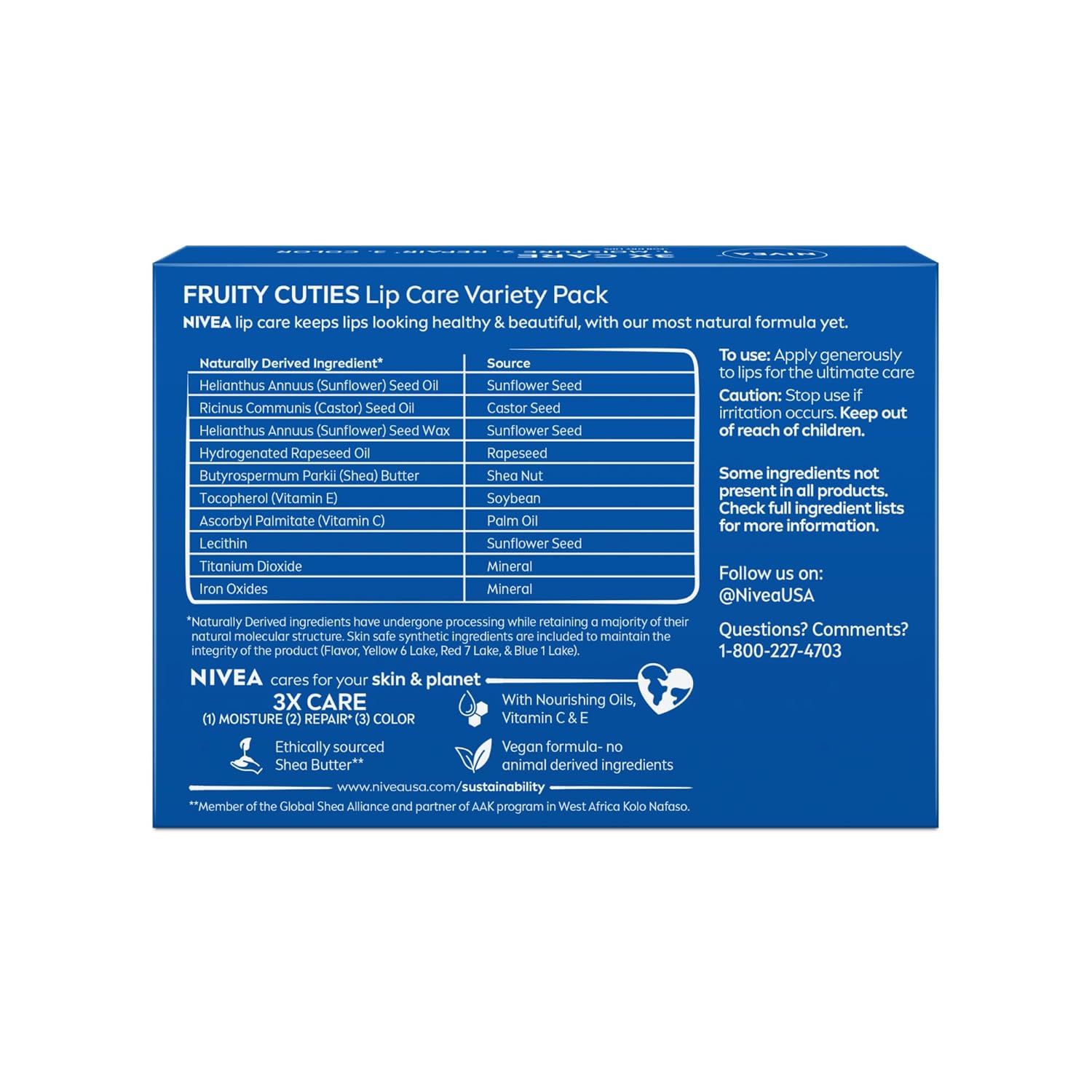 NIVEA Lip Care Fruity Tinted Lip Balm Variety Pack