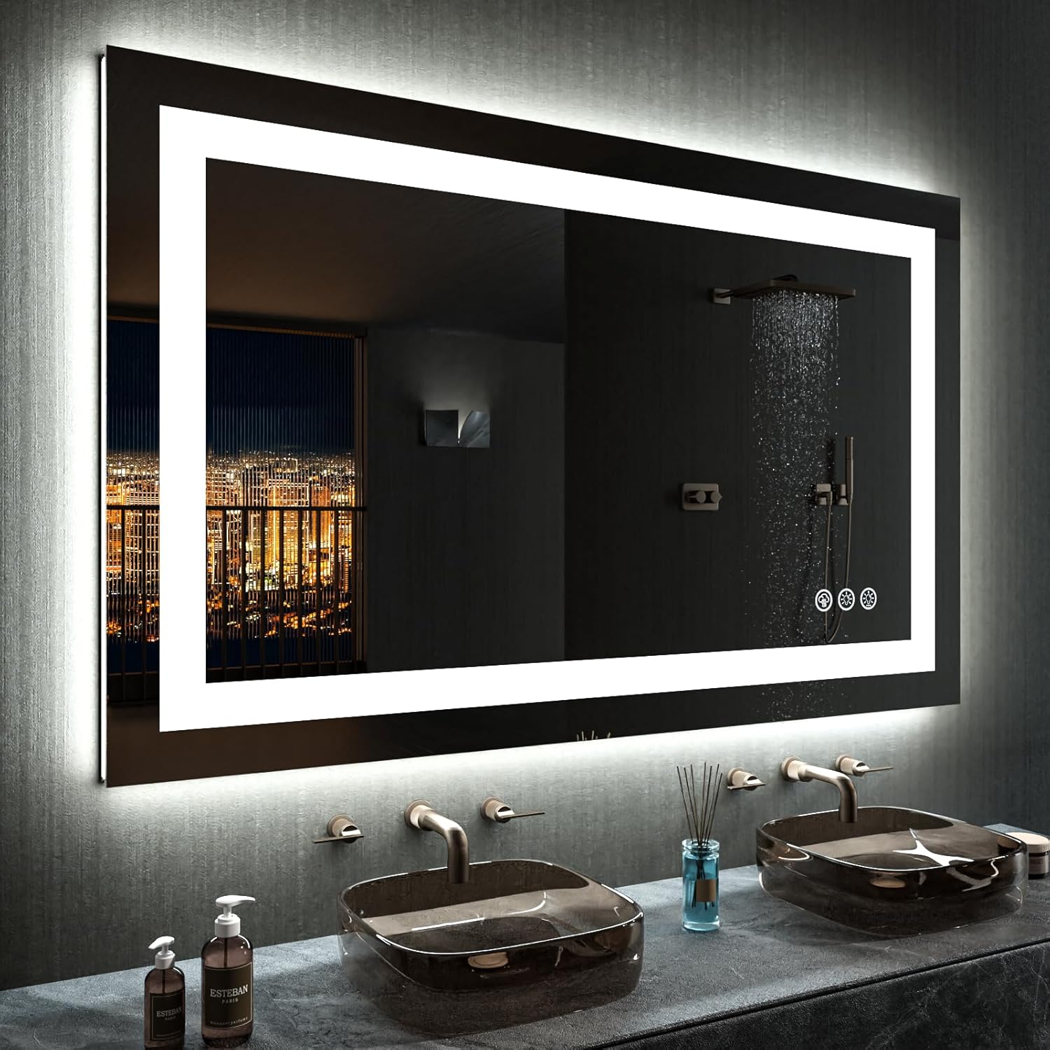 LOAAO 24X32 LED Bathroom Mirror with Lights