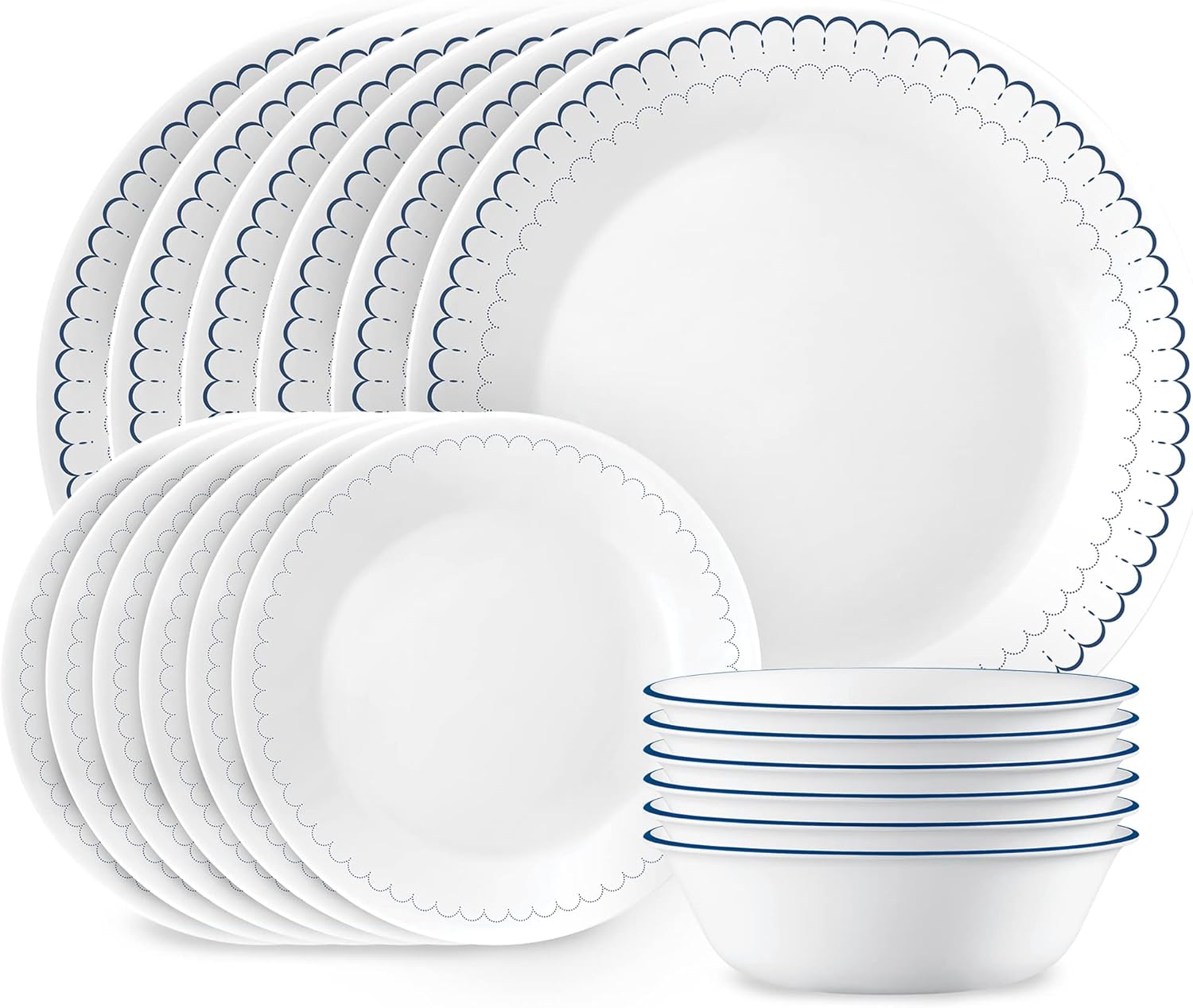 Corelle Vitrelle 18-Piece Service for 6 Dinnerware Set