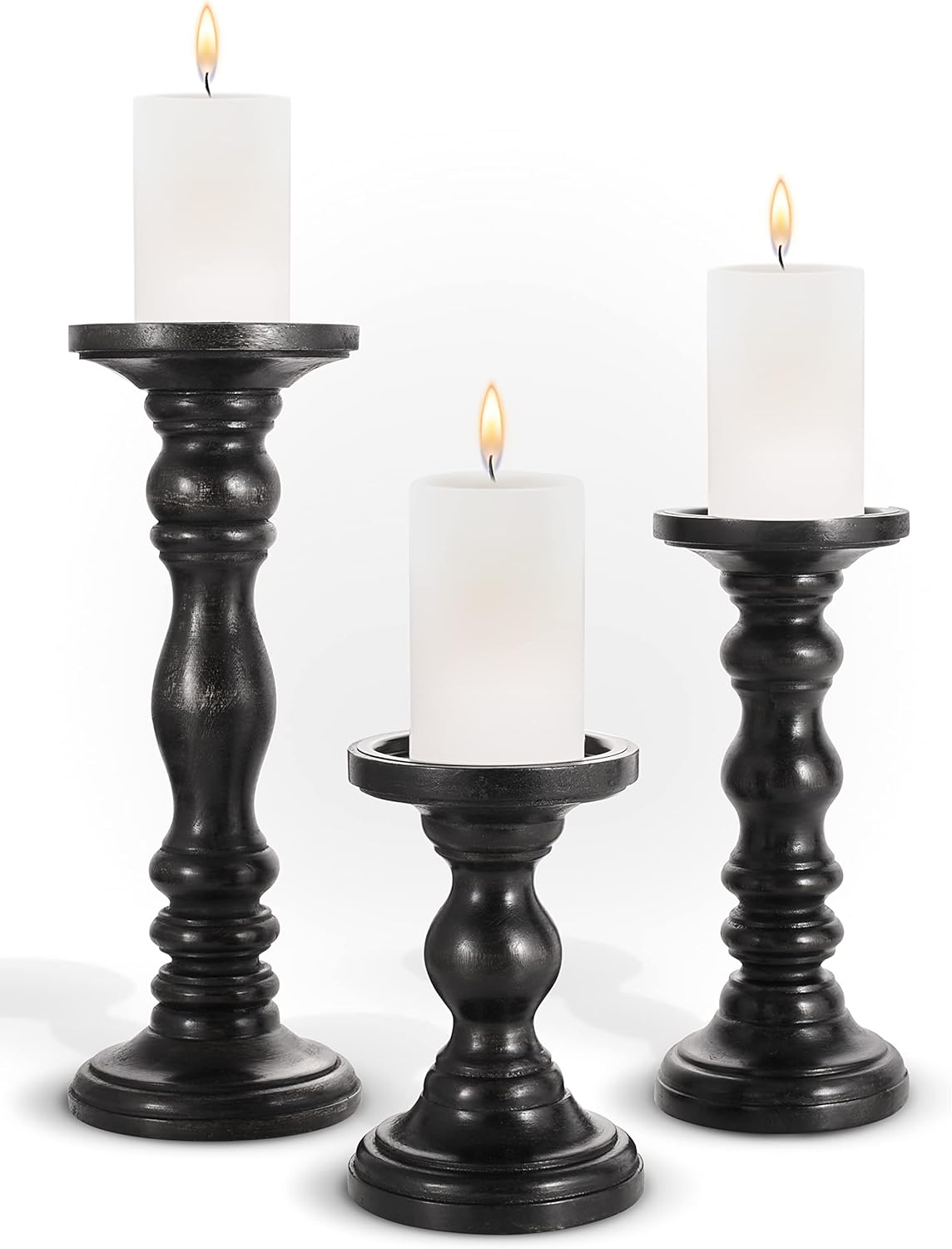 Luxe Designs Natural Wood Candle Stand