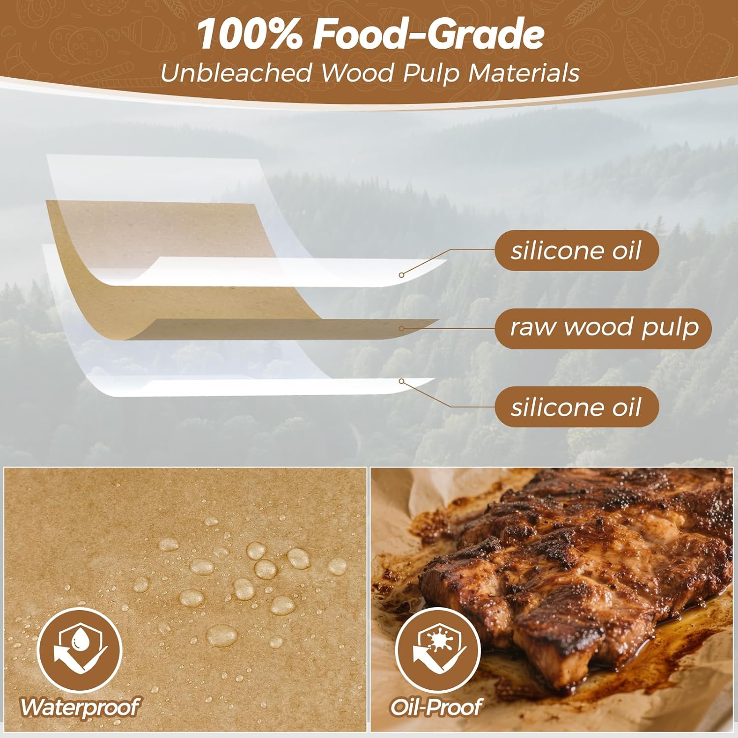 Heavy Duty Parchment Paper Sheets for Baking