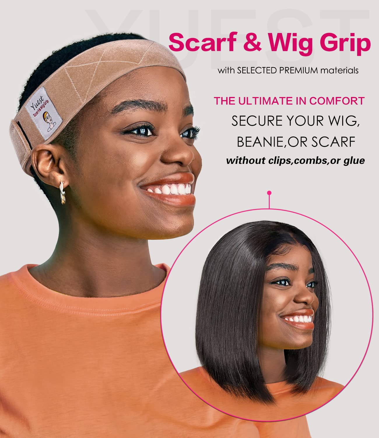 Wig Grip Band - Velvet Wig Grips Adjustable Headband
