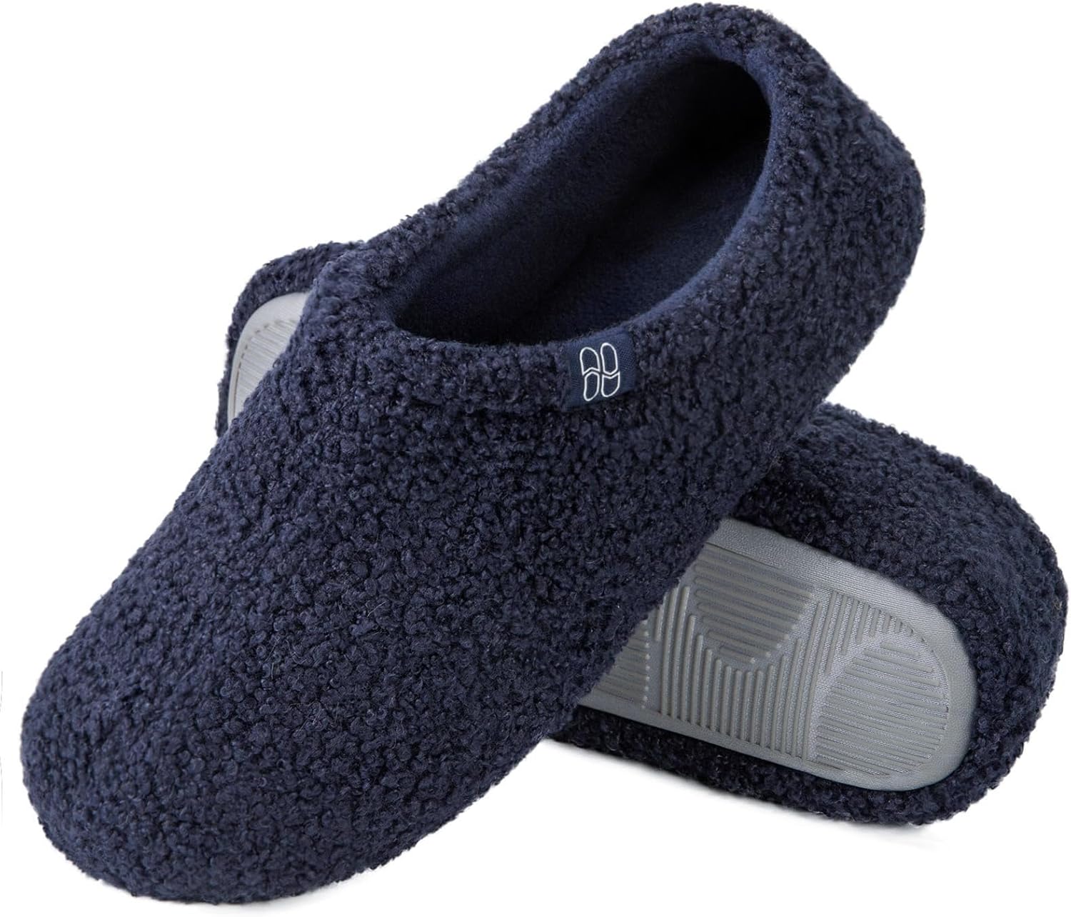 HomeTop Women's Fuzzy Curly Fur Foam Slippers