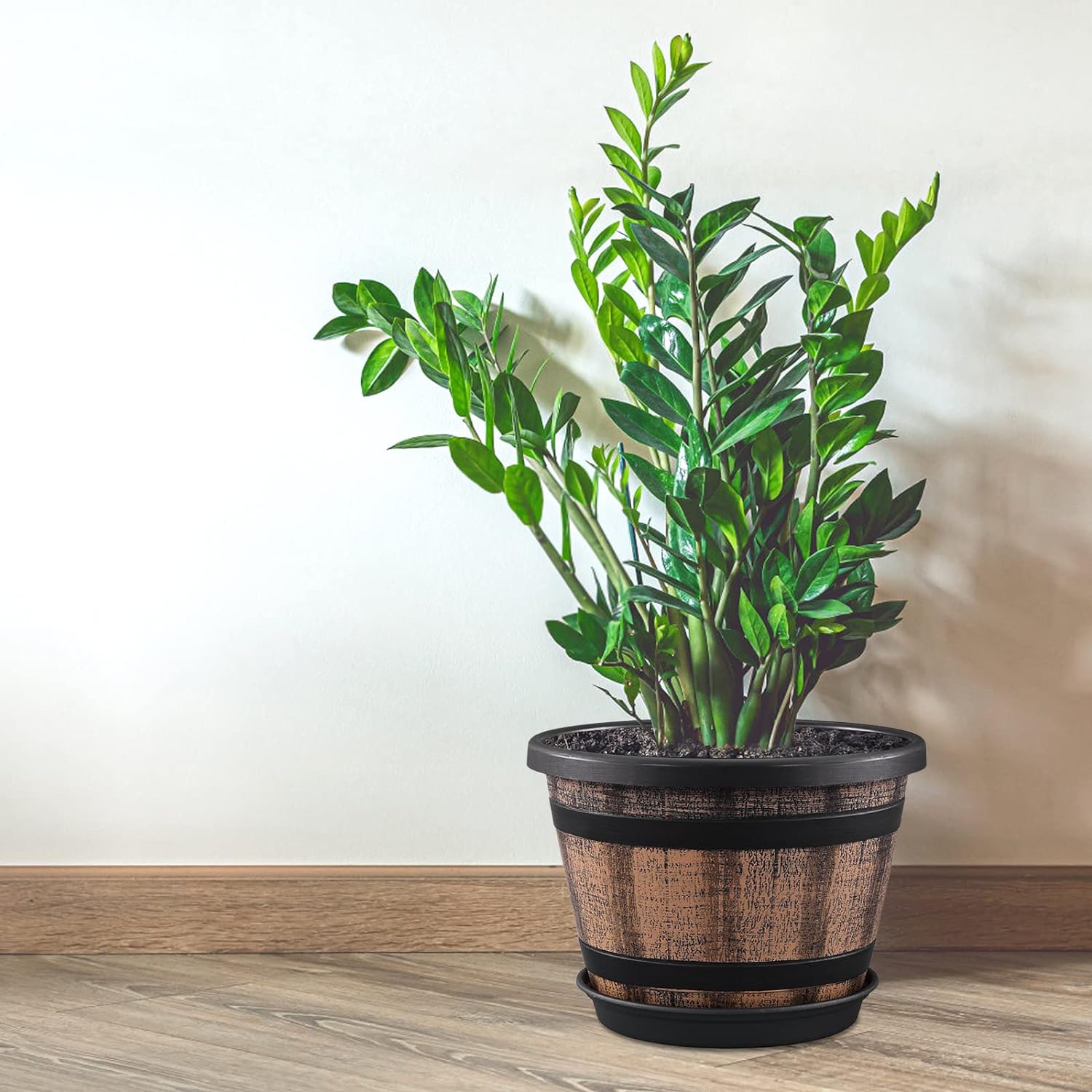 Quarut Plant Pots Whiskey Barrel Planters