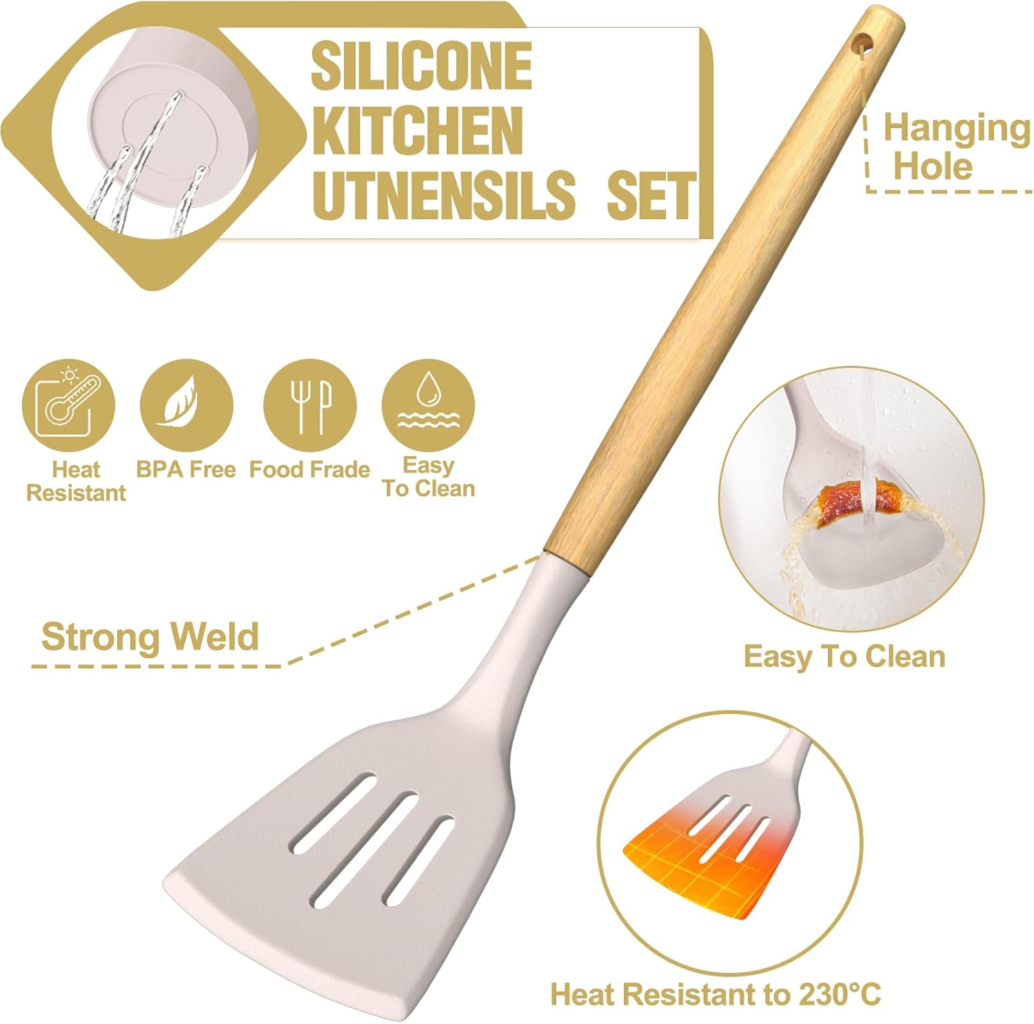 Umite Chef Silicone Kitchen Utensil Set