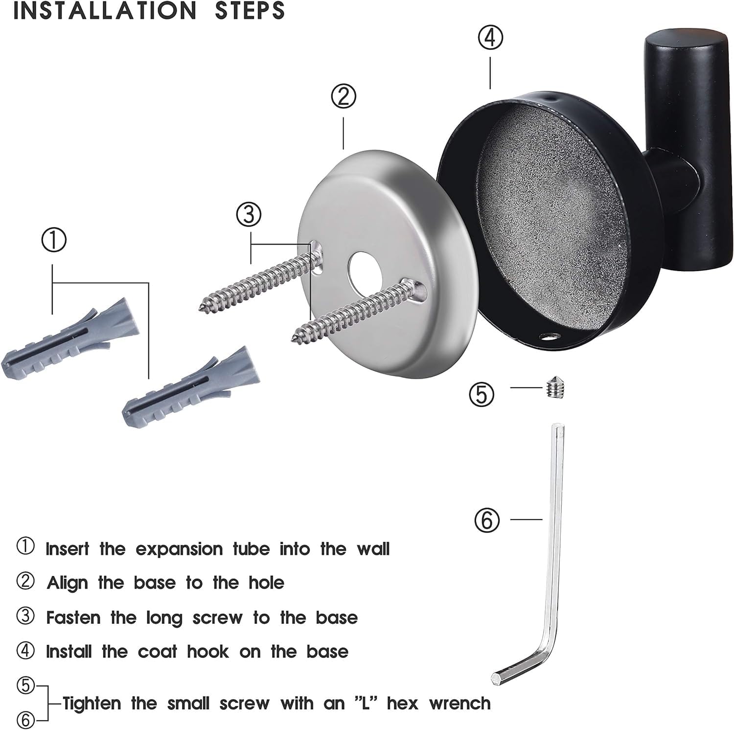 Towel Hooks Bathroom Coat Robe Wall Hook Heavy Duty