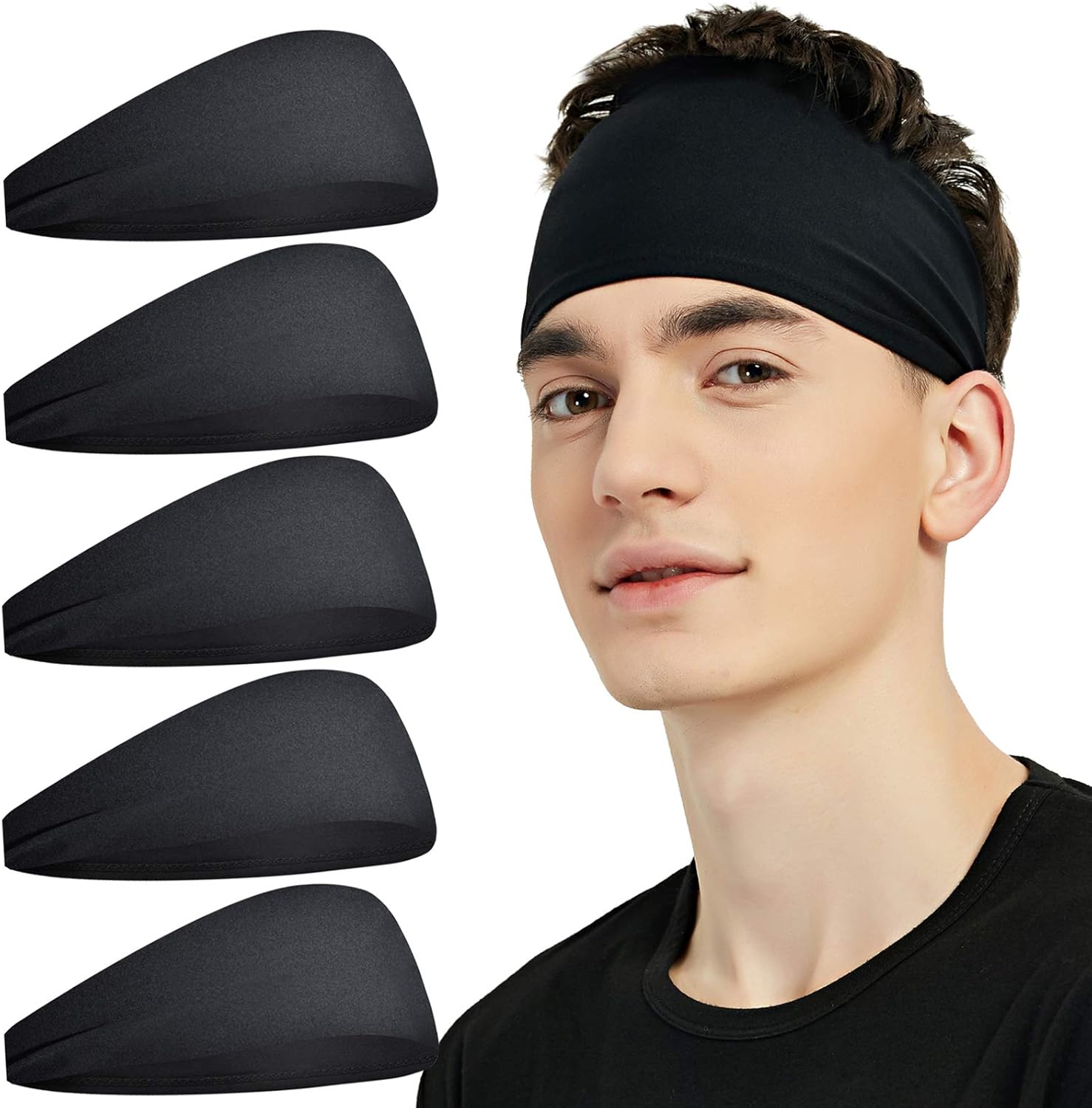 Sports Headbands for Men (5 Pack)