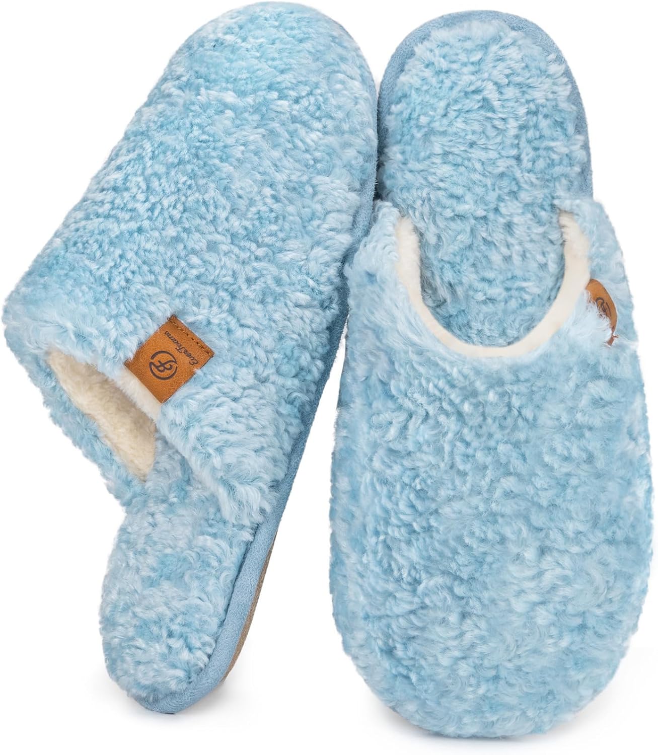 EverFoams Women's Fuzzy Slip-on Slippers