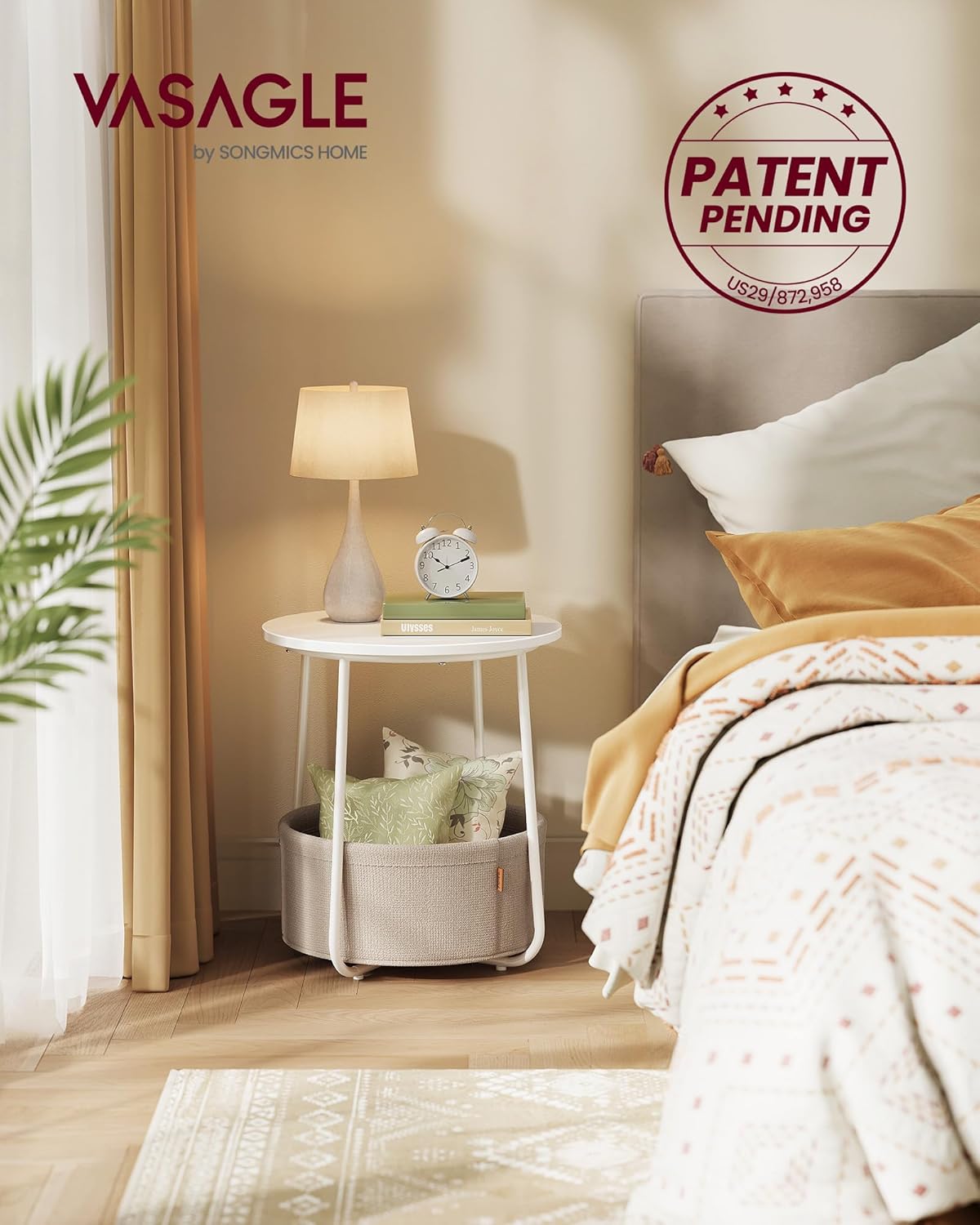 VASAGLE LILEA Collection Small Round Side End Table