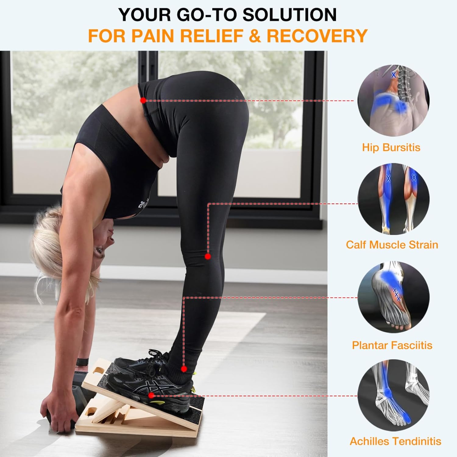 TEMI Slant Board for Calf-Stretching  for Squats