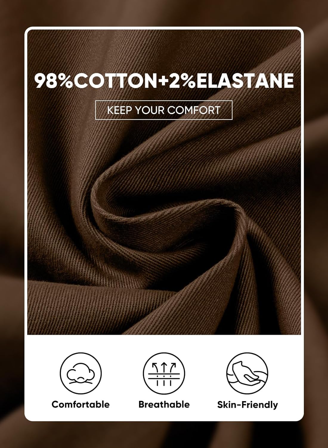 JMIERR Men's Chino Pants Casual Stretch Waist