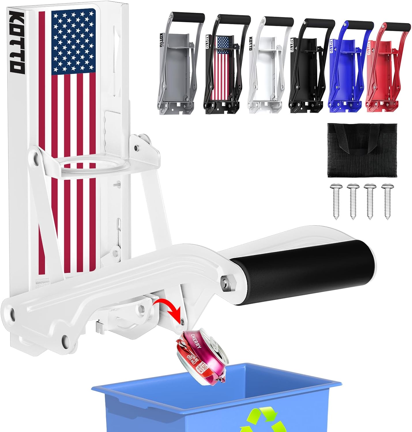 Kotto Can Crusher Wall Mounted Can Crushers