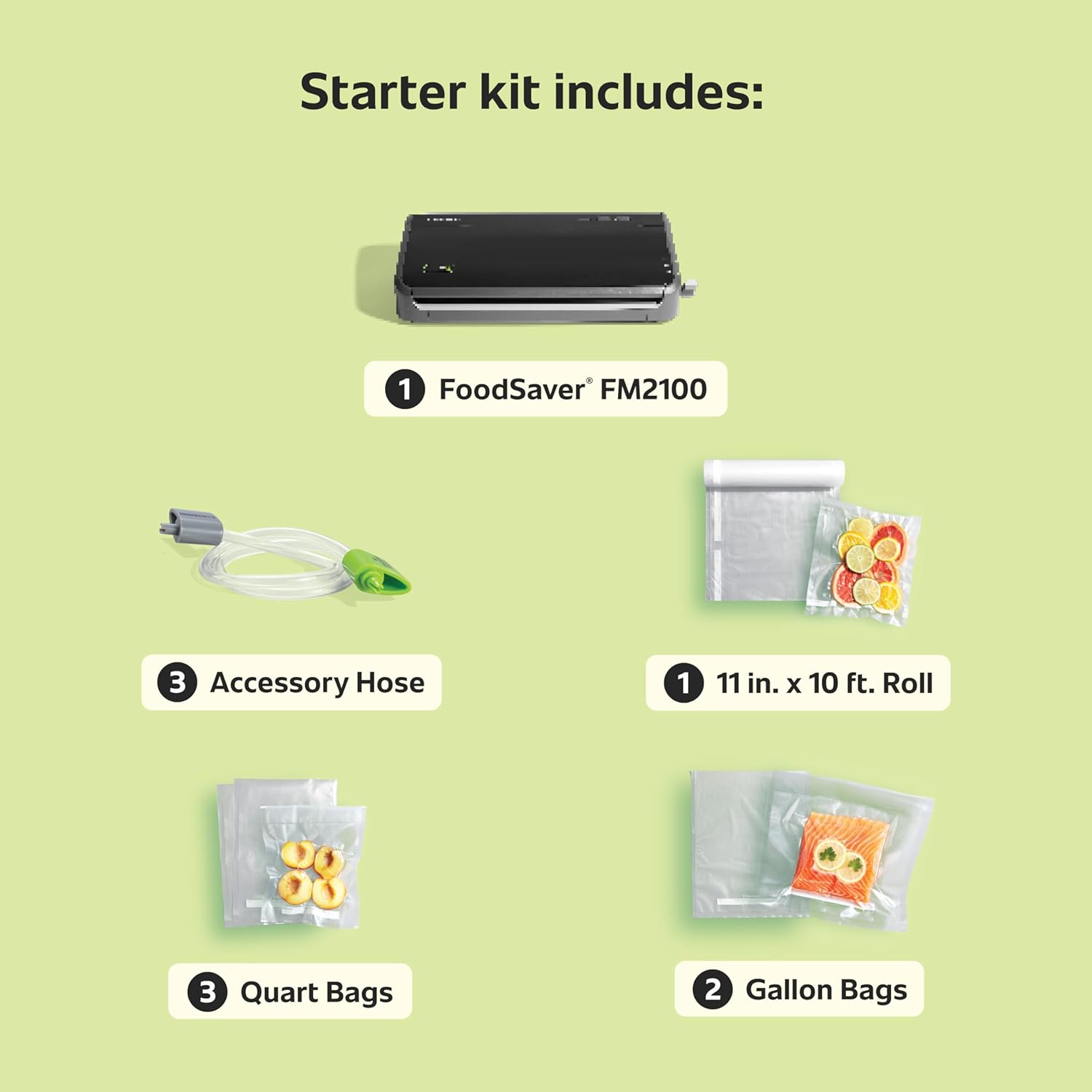 FoodSaver Vacuum Sealer Machine with Bags & Roll