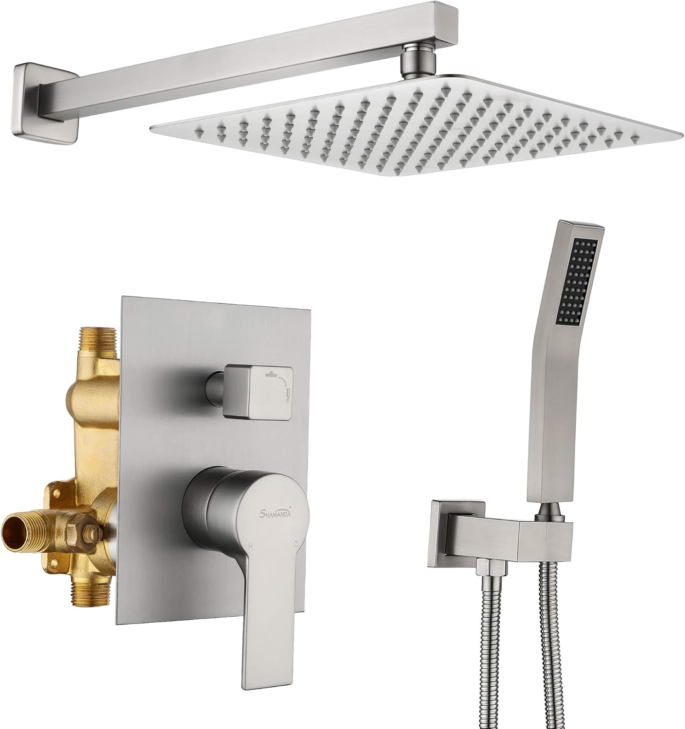 SHAMANDA Brass Rainfall Luxuly Bathroom Shower System