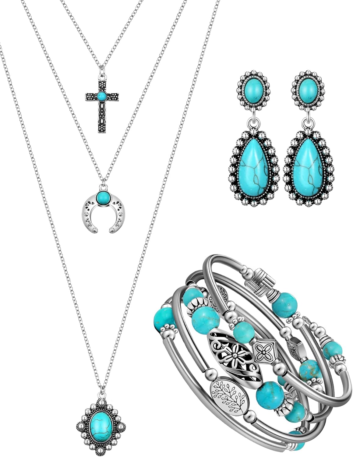 Rustic Style Boho Jewelry Set Women