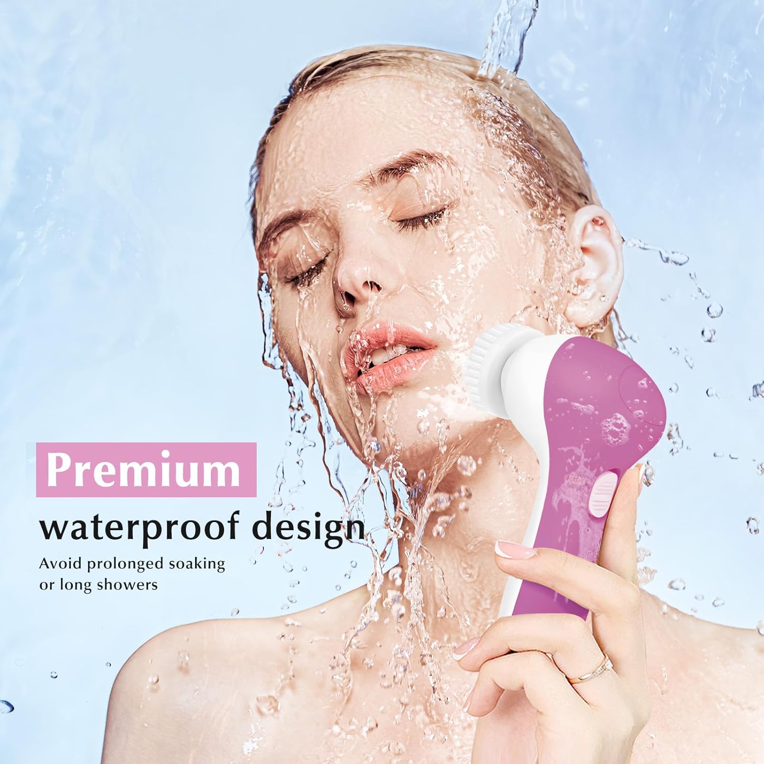 COSLUS Facial Cleansing Brush Silicone Face Scrubber