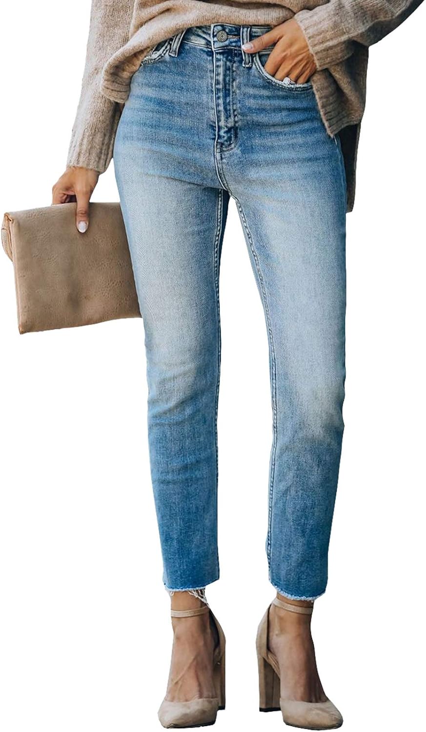 Sidefeel Women's Boyfriend Jeans Denim Pants