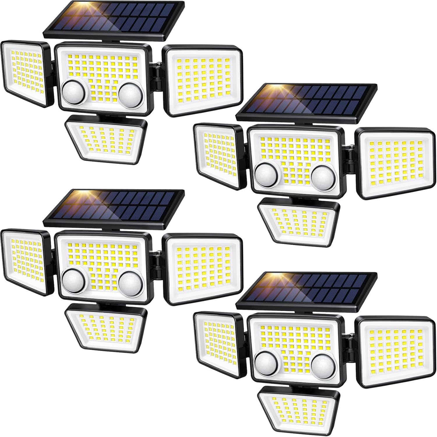 Solar Motion Sensor Lights Outdoor Security Floodlights