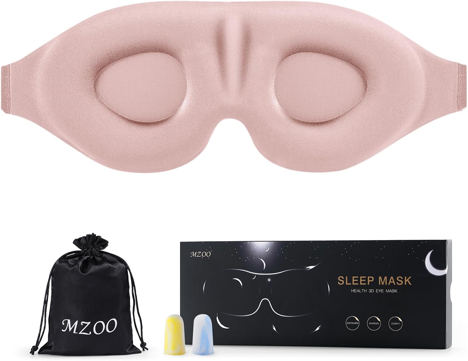 MZOO 3D Sleep Eye Mask Travel Blindfold