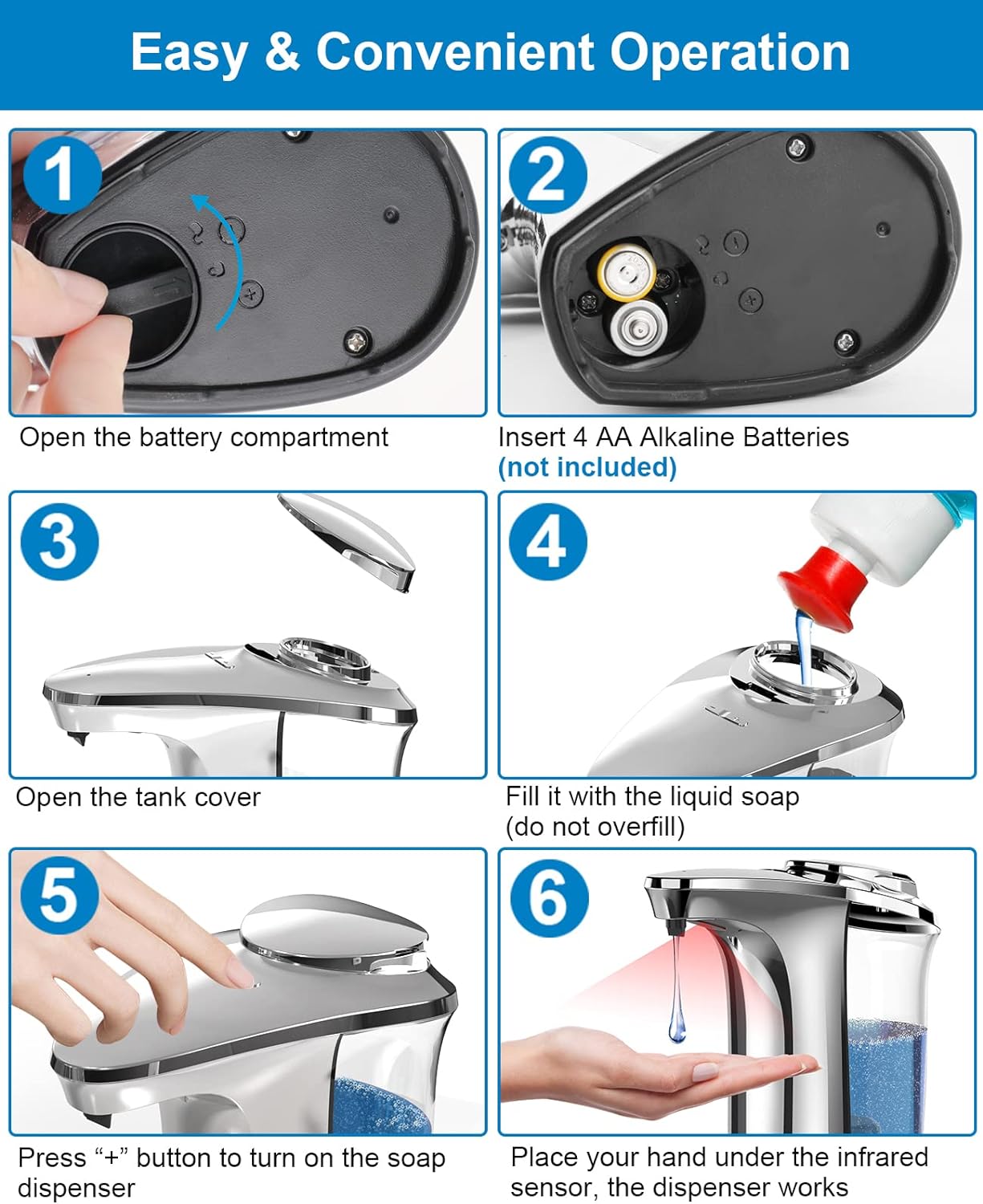 Automatic Touchless Soap Dispenser with Infrared Sensor